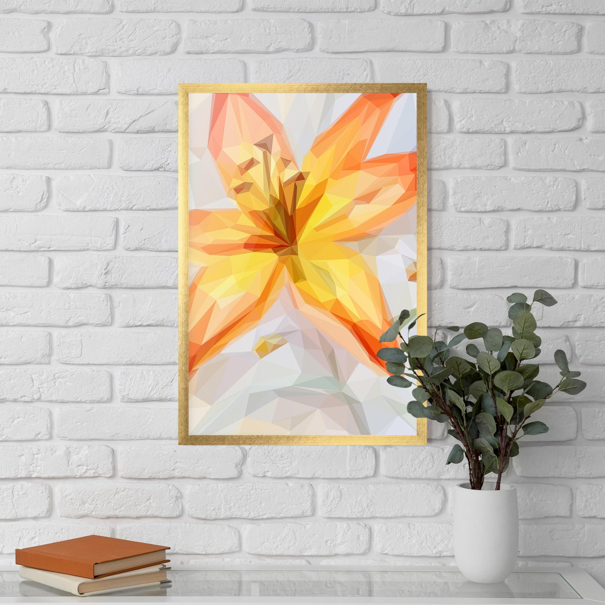 Poster Înrămat Yellow Orange Lily mockup 5