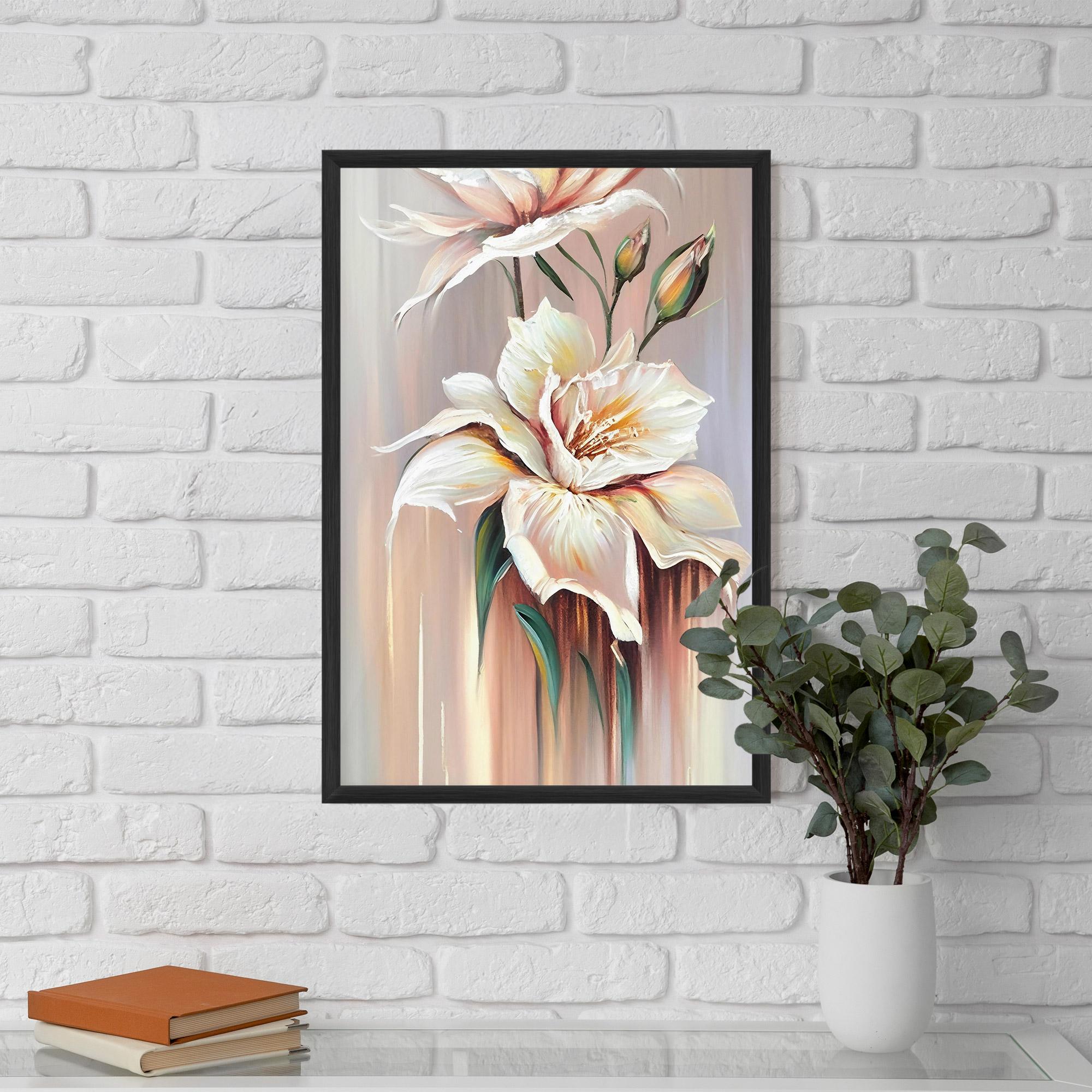 Poster Înrămat Abstract Lily Painting mockup 5
