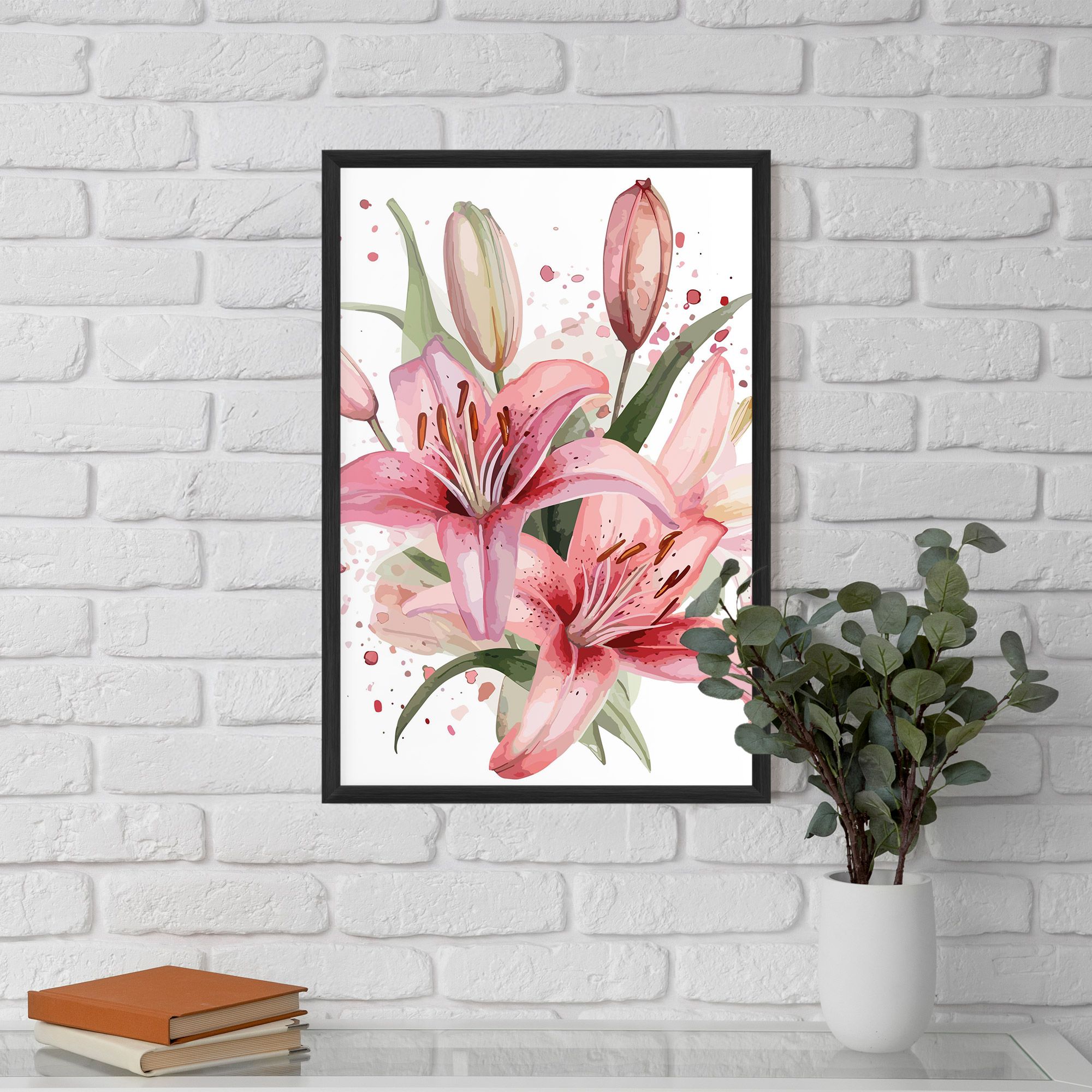 Beautiful Pink Lily mockup 5