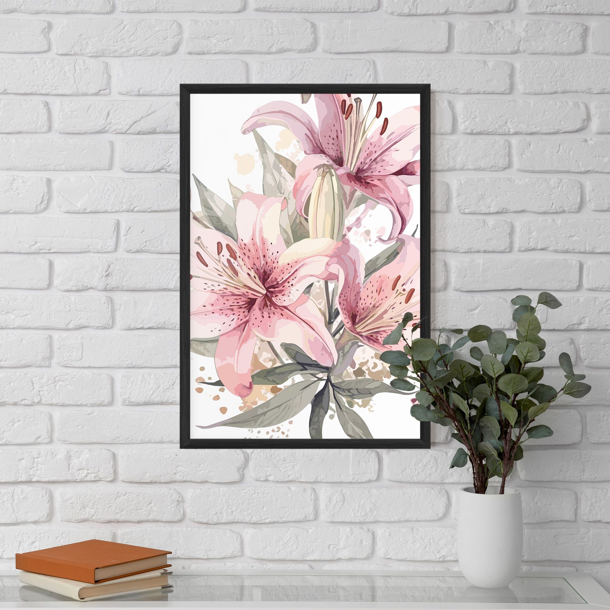 Light Pink Lily Art mockup 5