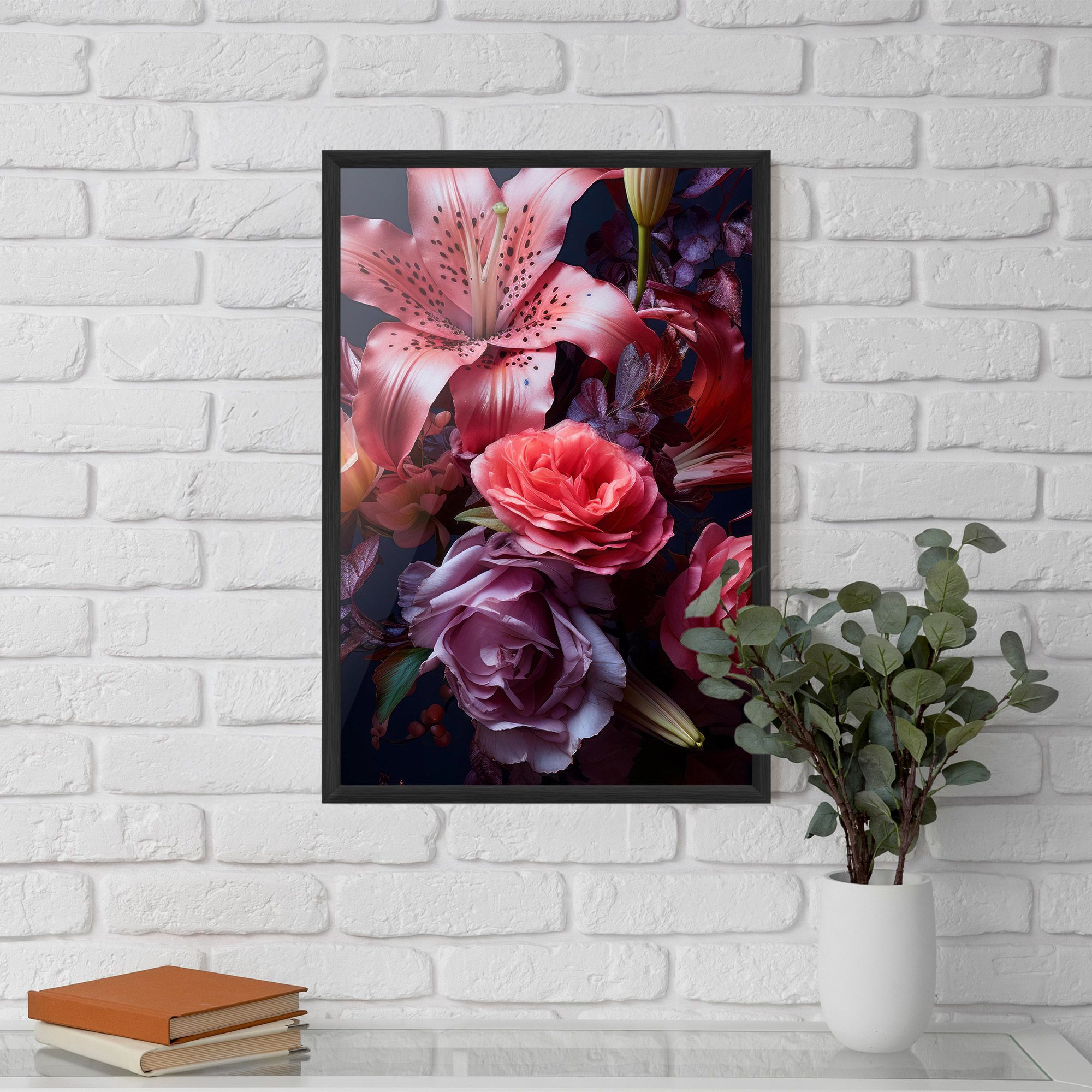 Pink Lily Roses mockup 5