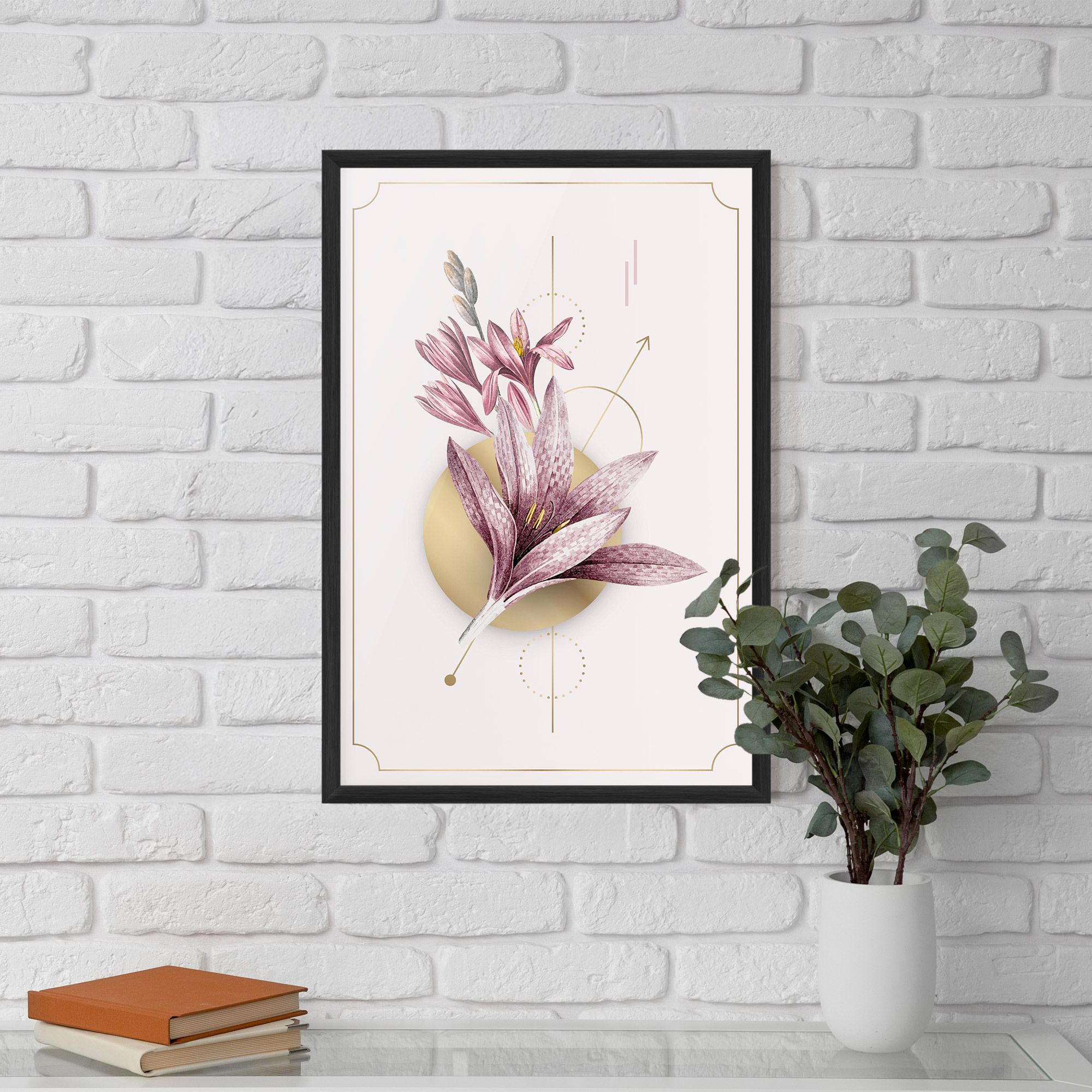Purple Gold Lily mockup 5