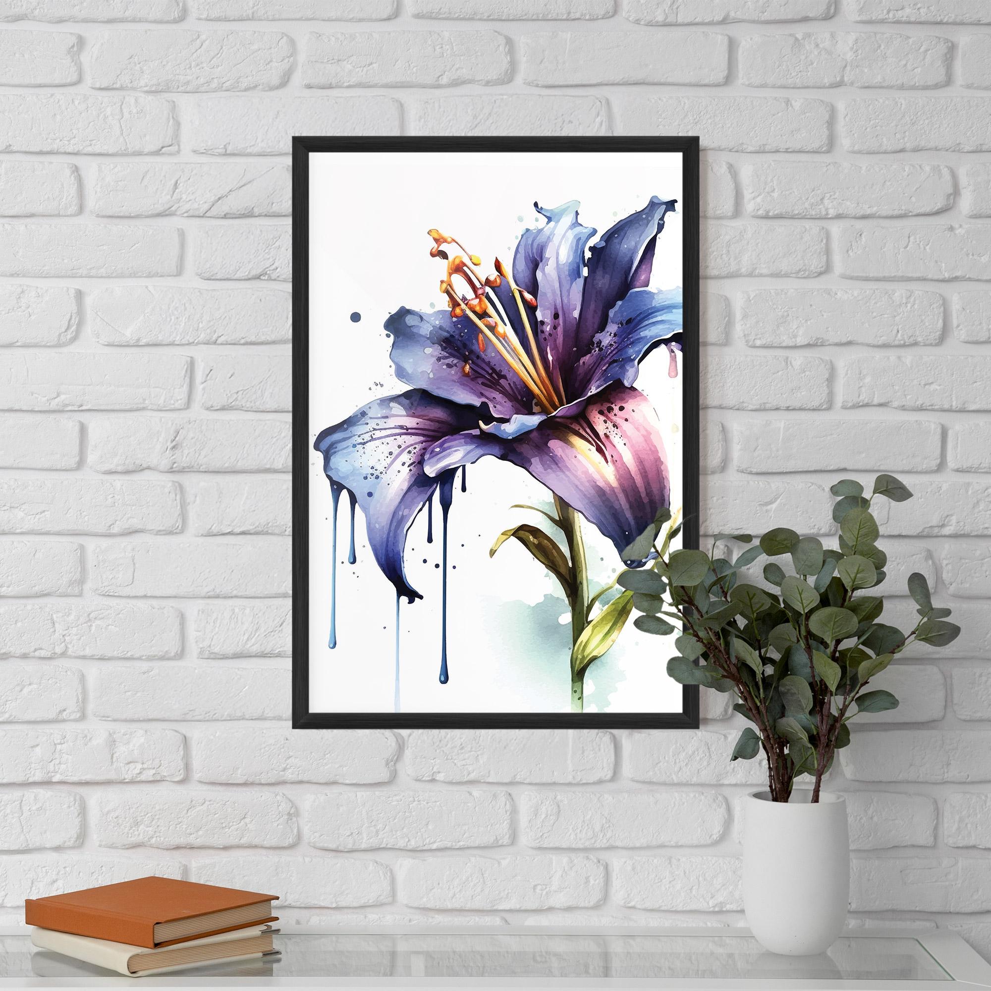 Poster Înrămat Purple Orange Lily mockup 5