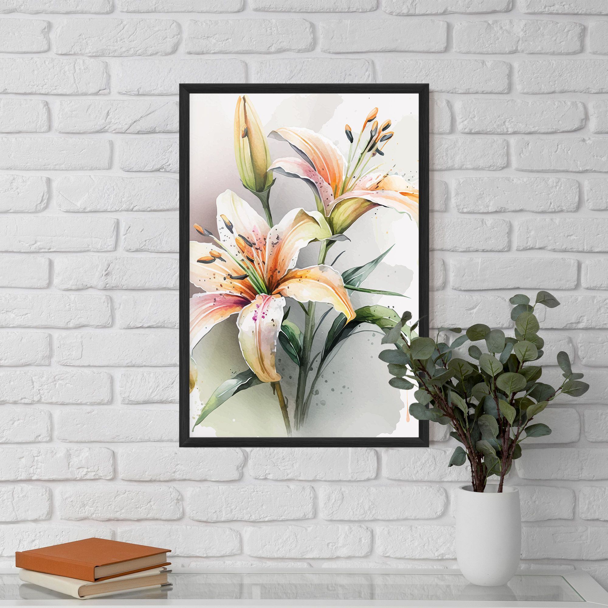 White Orange Lily mockup 5