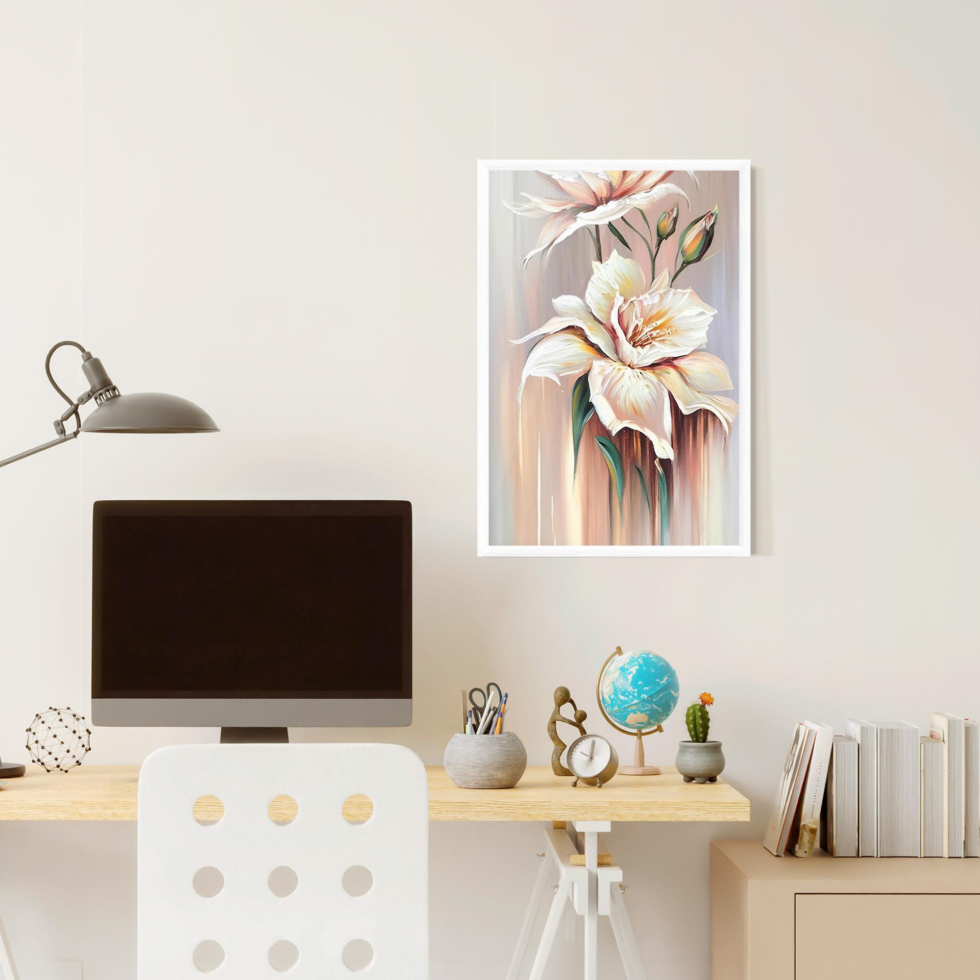 Poster Înrămat Abstract Lily Painting mockup 6