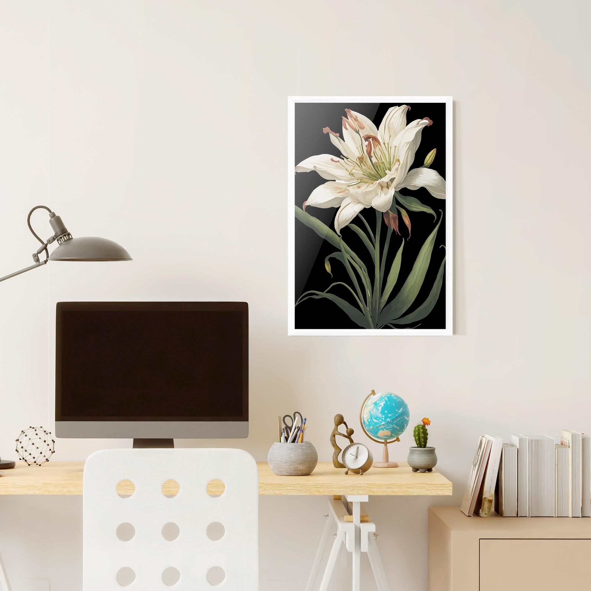 Poster Înrămat Columbia White Lily mockup 6