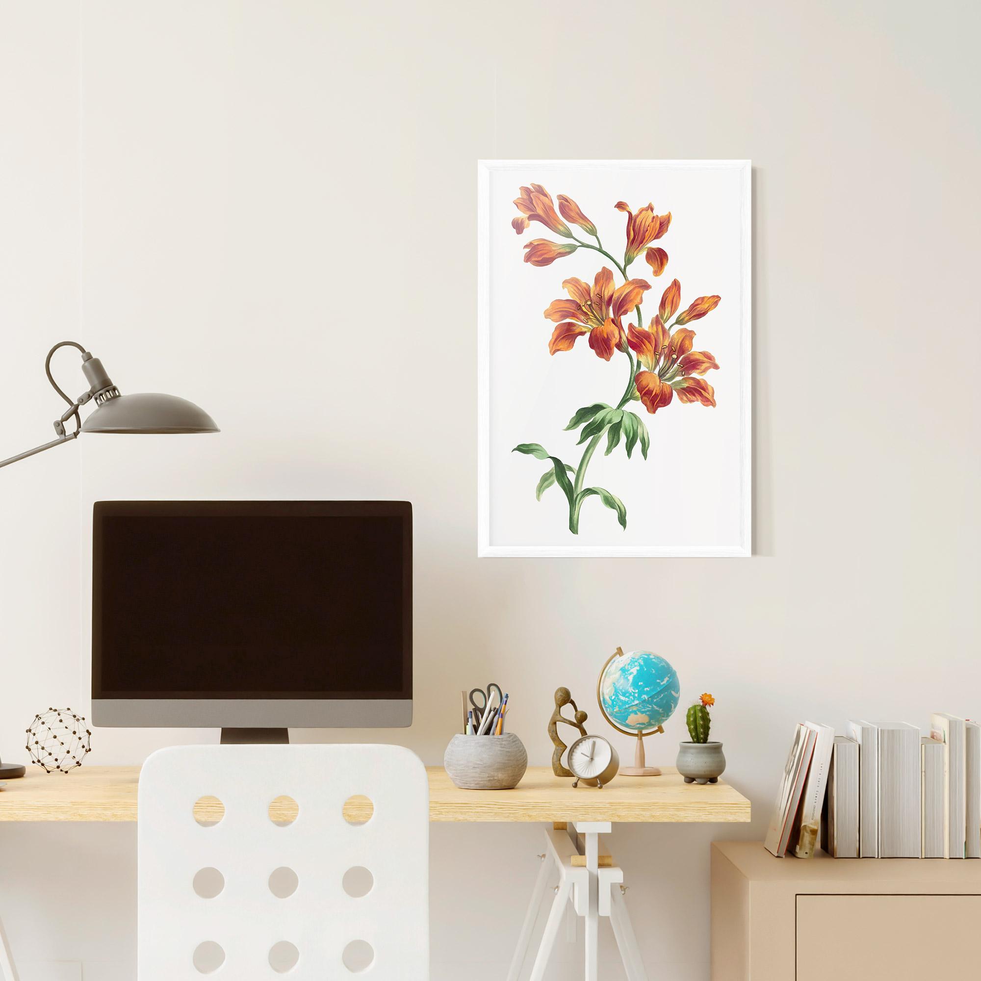 Poster Înrămat Orange Painted Lily mockup 6