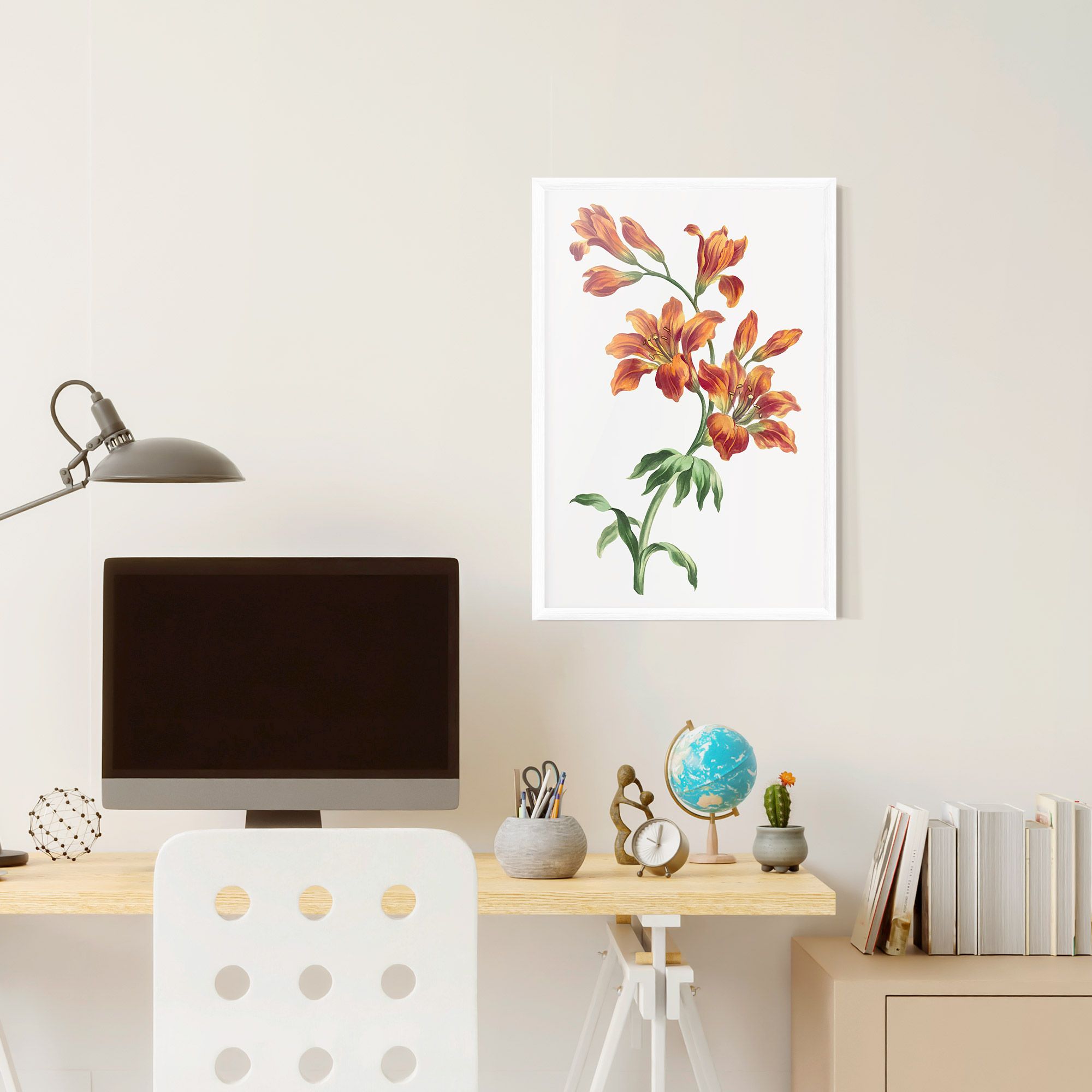 Orange Painted Lily mockup 6