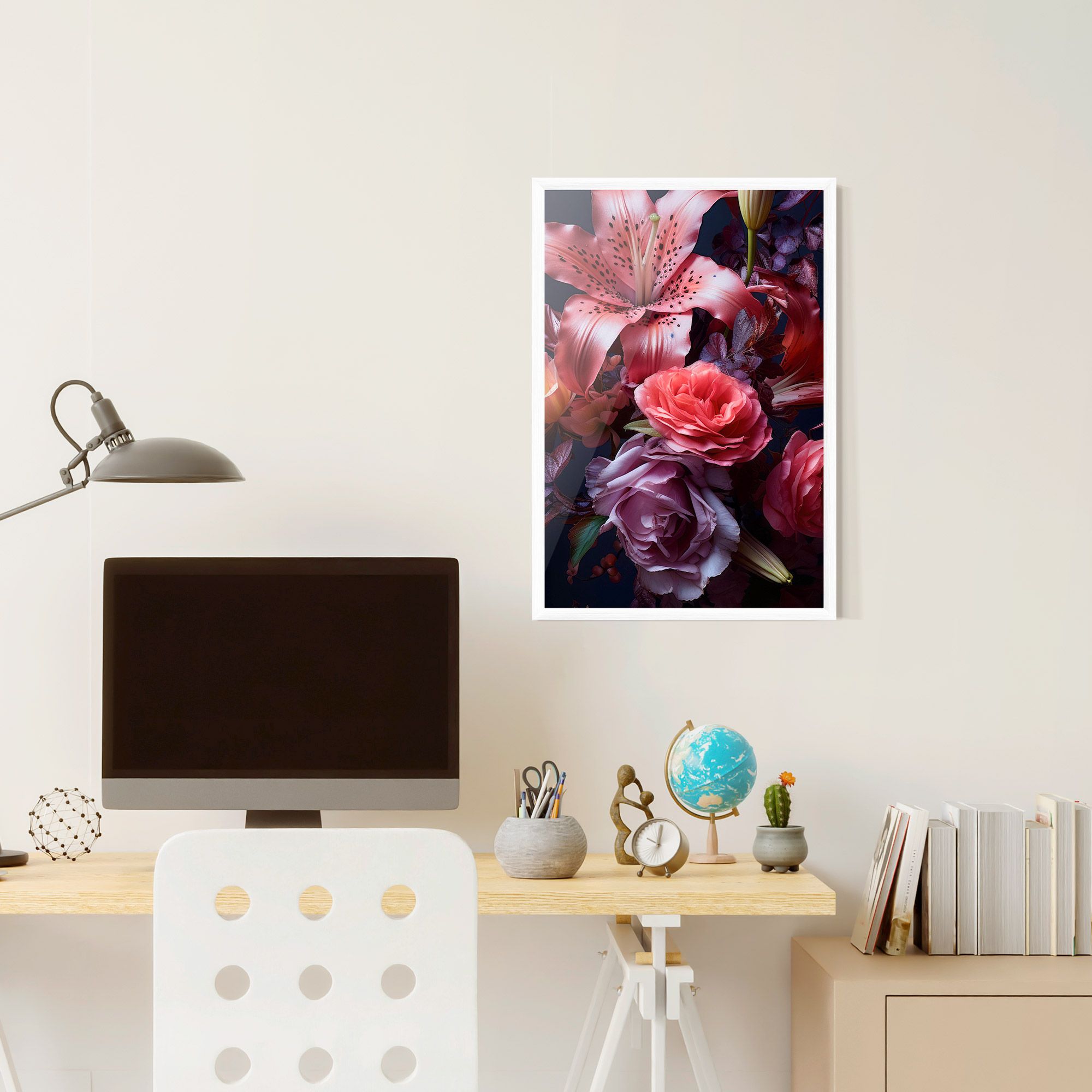 Pink Lily Roses mockup 6