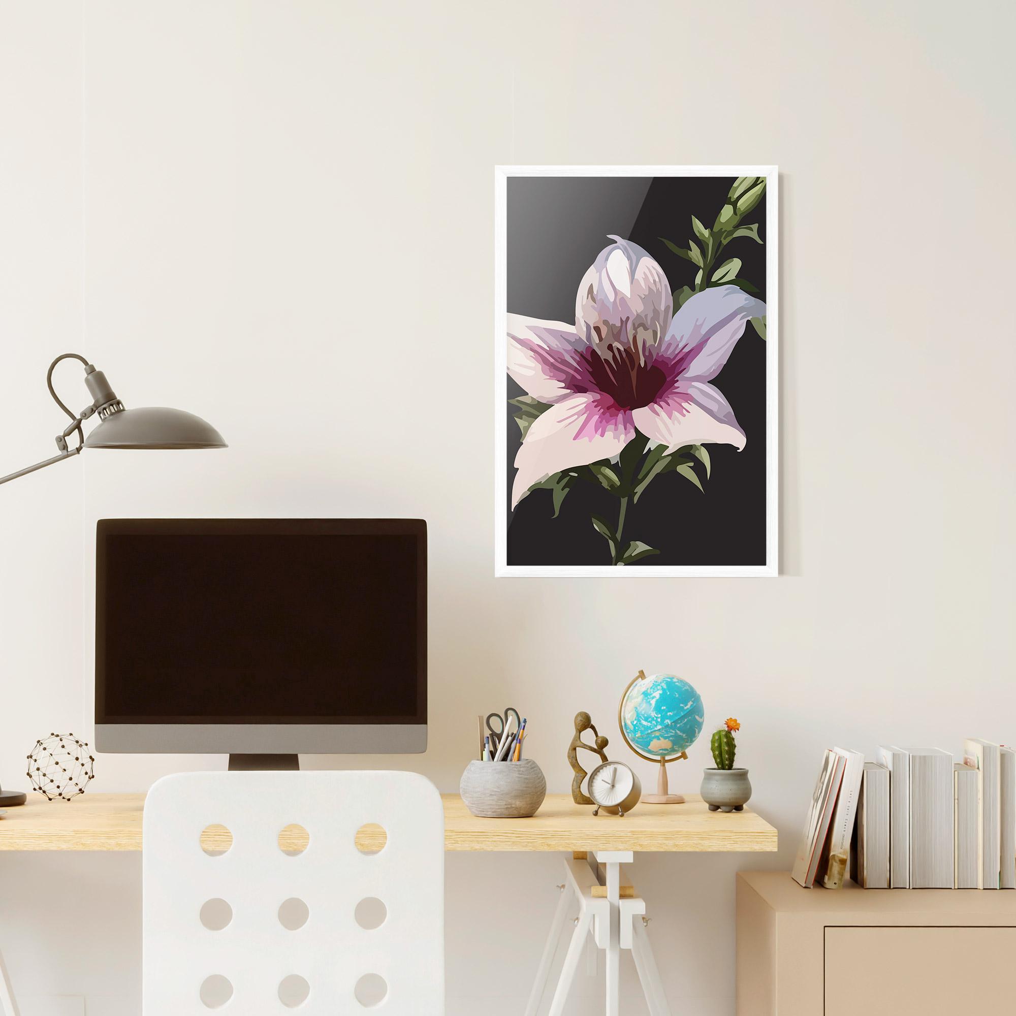 Poster Înrămat Pink Pretty Lily mockup 6
