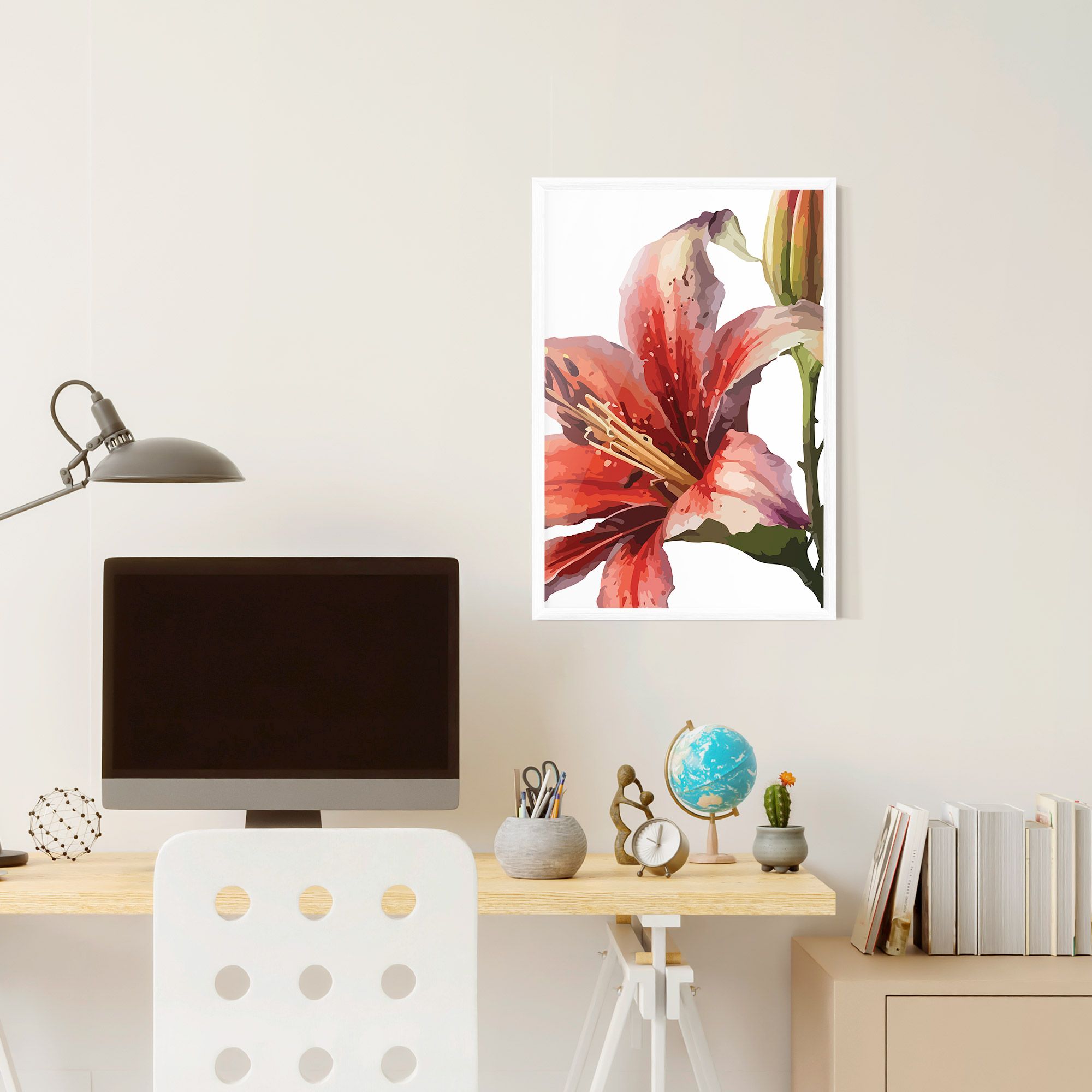 Pretty Red Purple Lily mockup 6