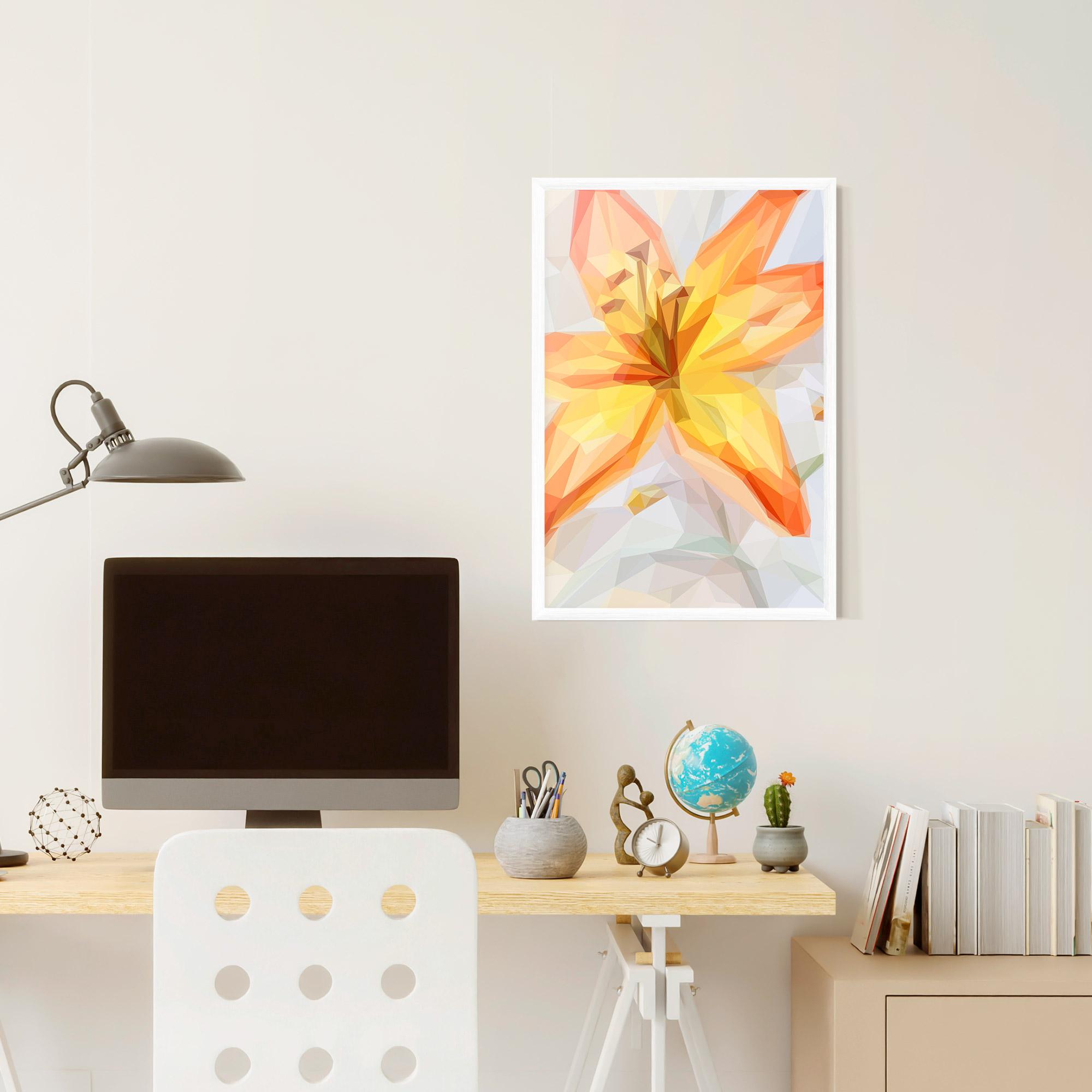 Poster Înrămat Yellow Orange Lily mockup 6