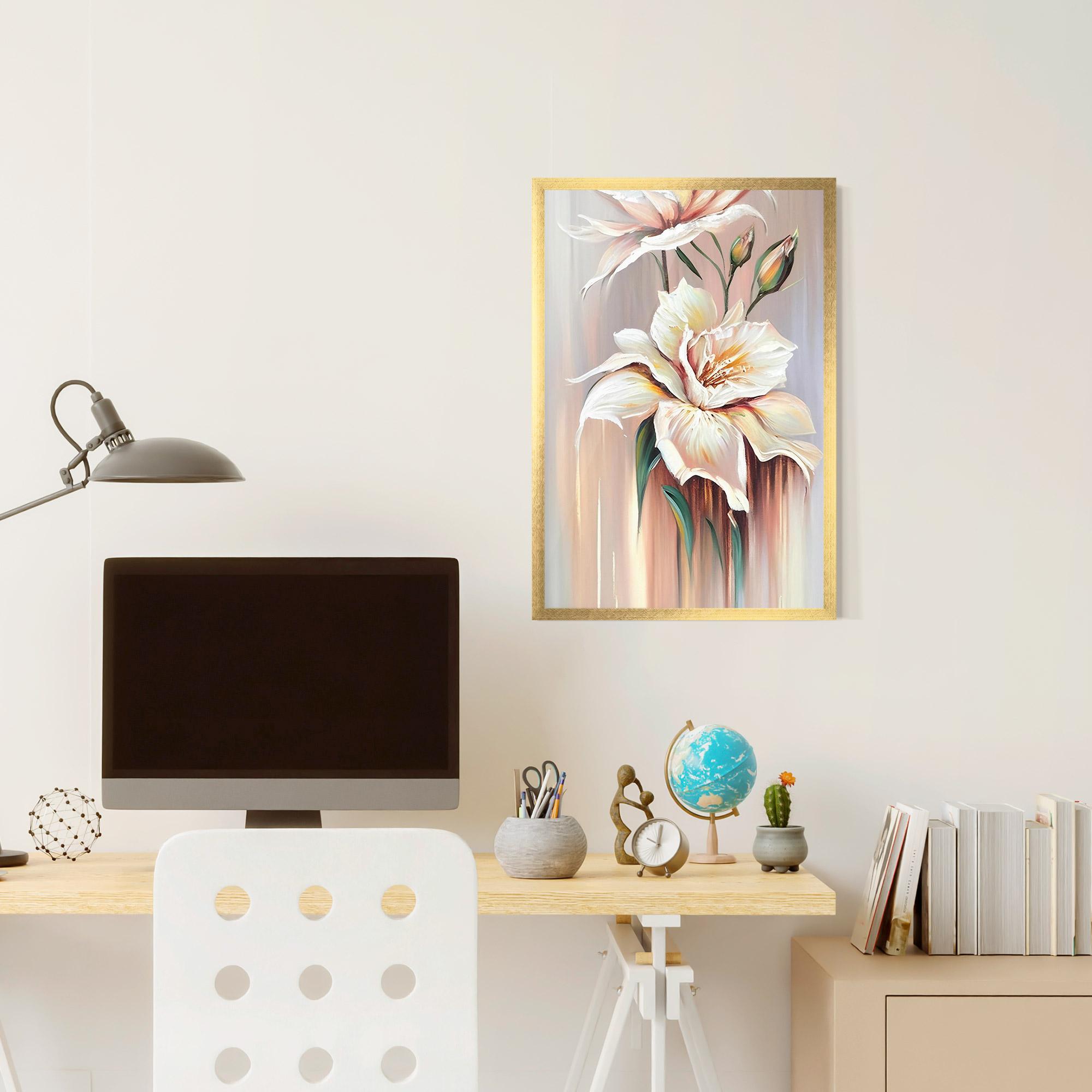 Poster Înrămat Abstract Lily Painting mockup 6