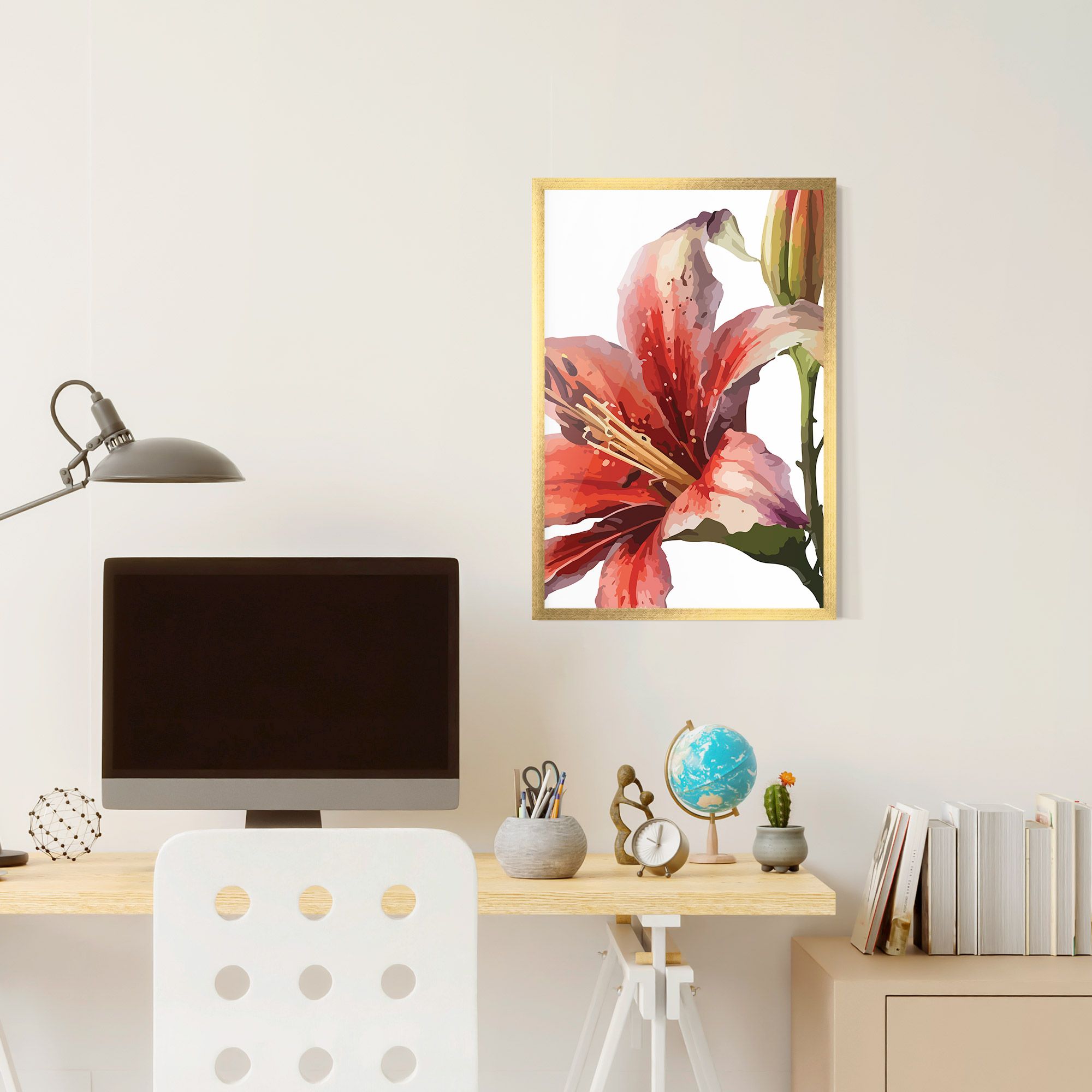 Pretty Red Purple Lily mockup 6