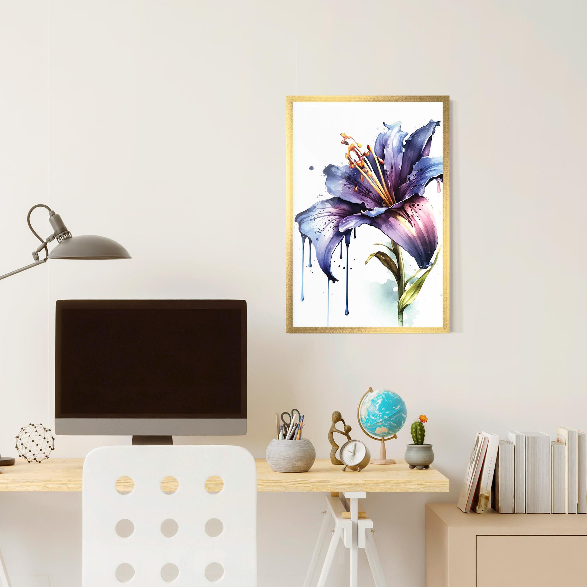 Poster Înrămat Purple Orange Lily mockup 6