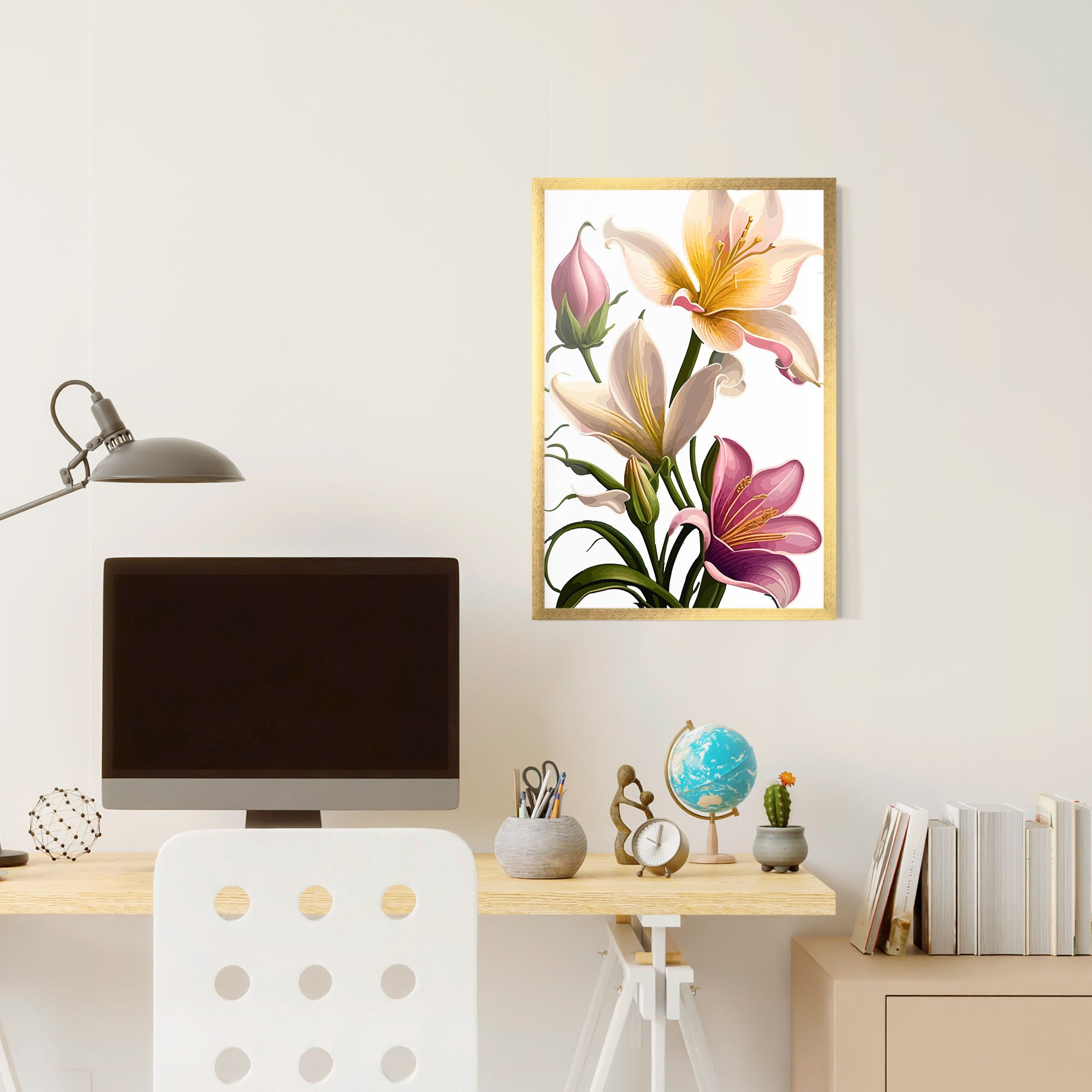 Purple White Lily mockup 6