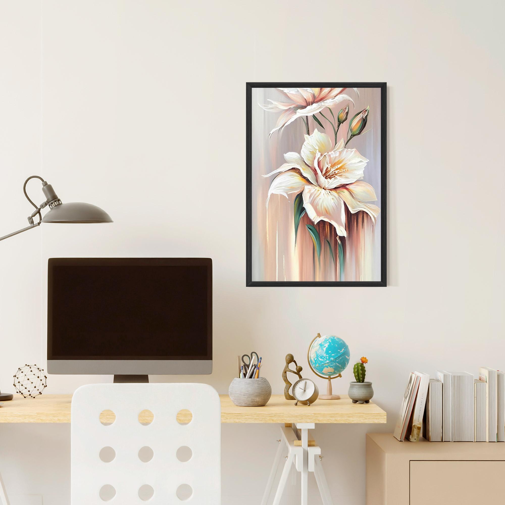 Poster Înrămat Abstract Lily Painting mockup 6