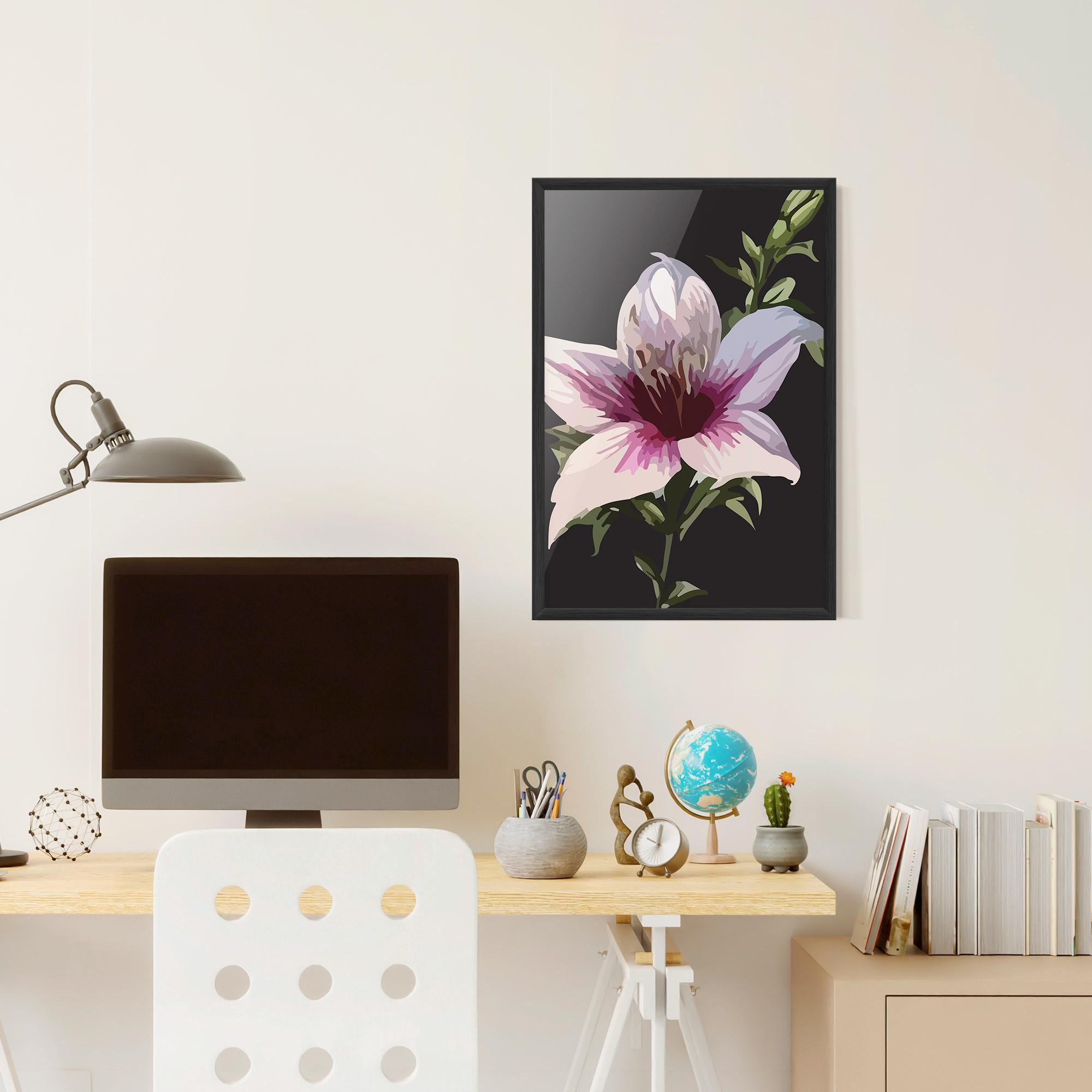 Poster Înrămat Pink Pretty Lily mockup 6