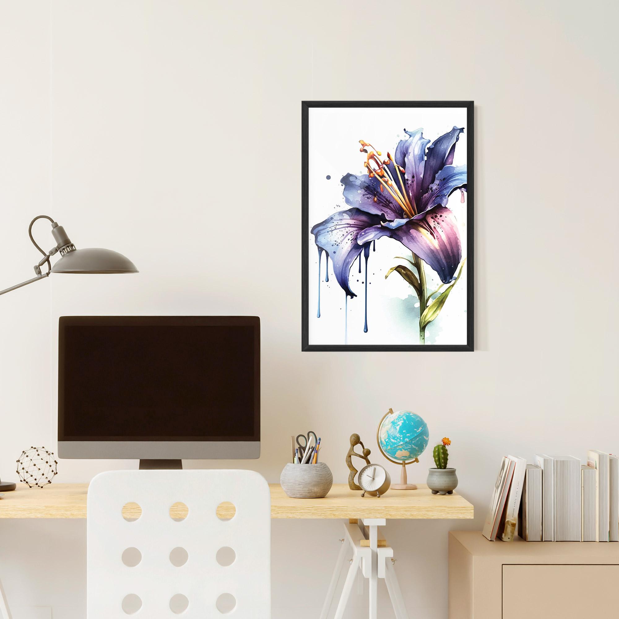 Poster Înrămat Purple Orange Lily mockup 6