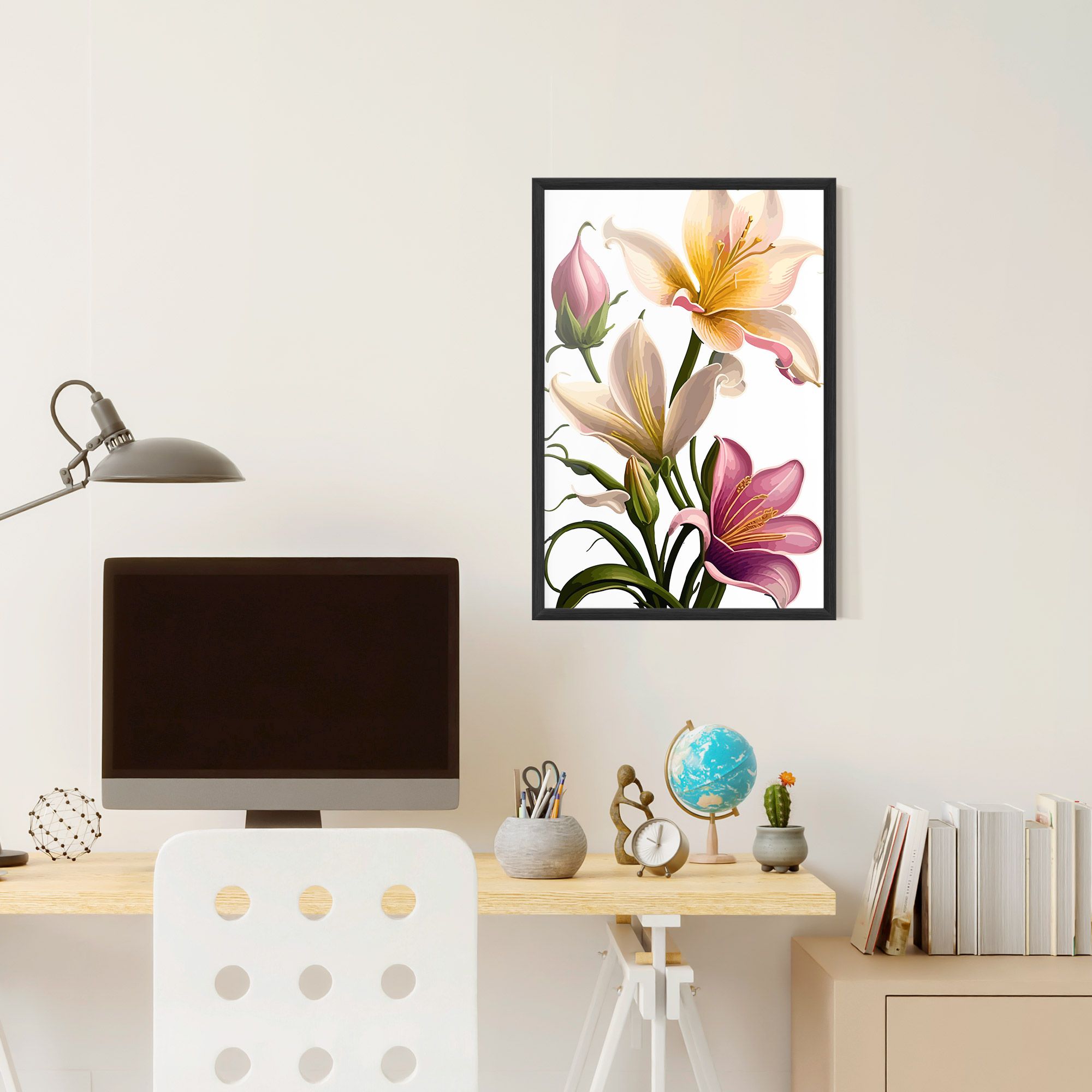 Purple White Lily mockup 6
