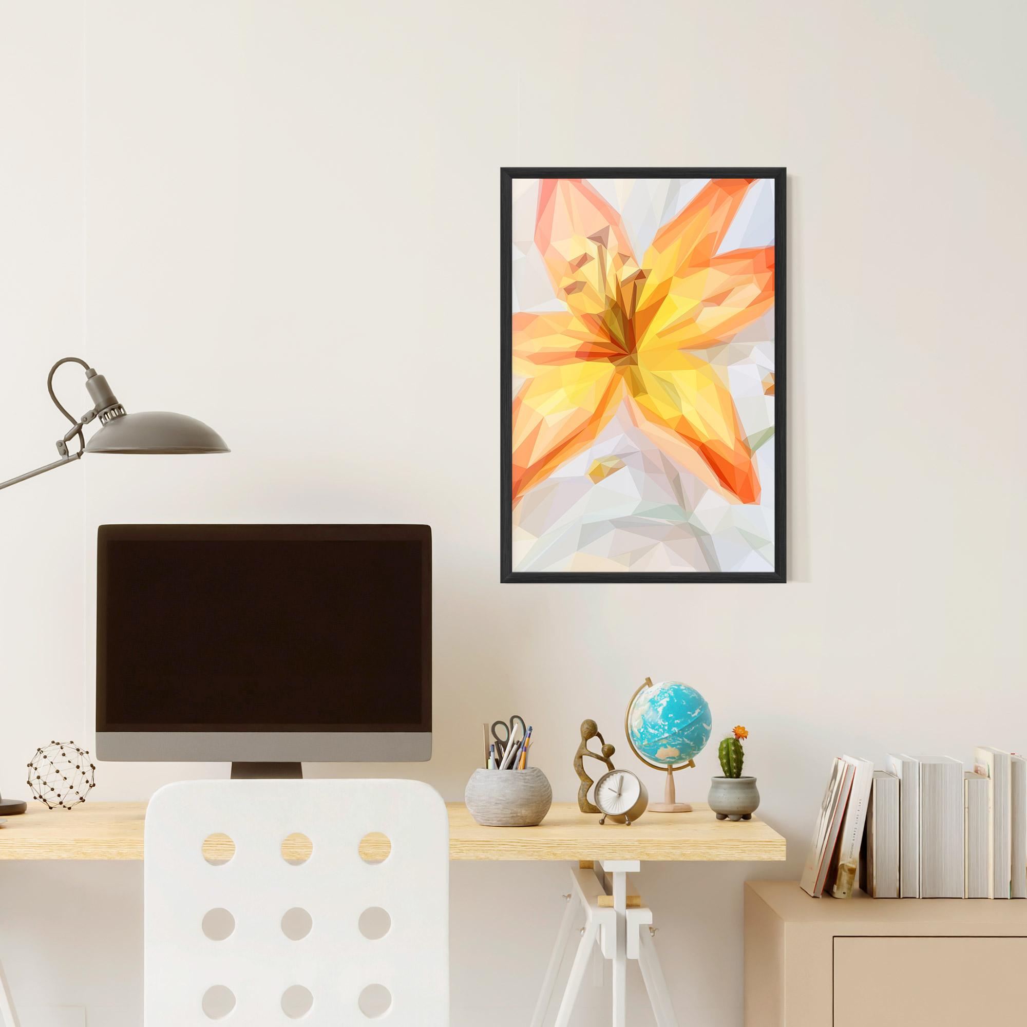 Poster Înrămat Yellow Orange Lily mockup 6