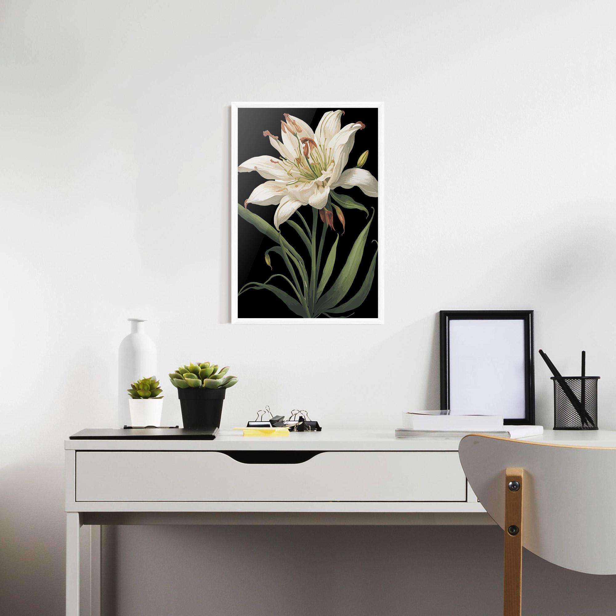 Poster Înrămat Columbia White Lily mockup 7
