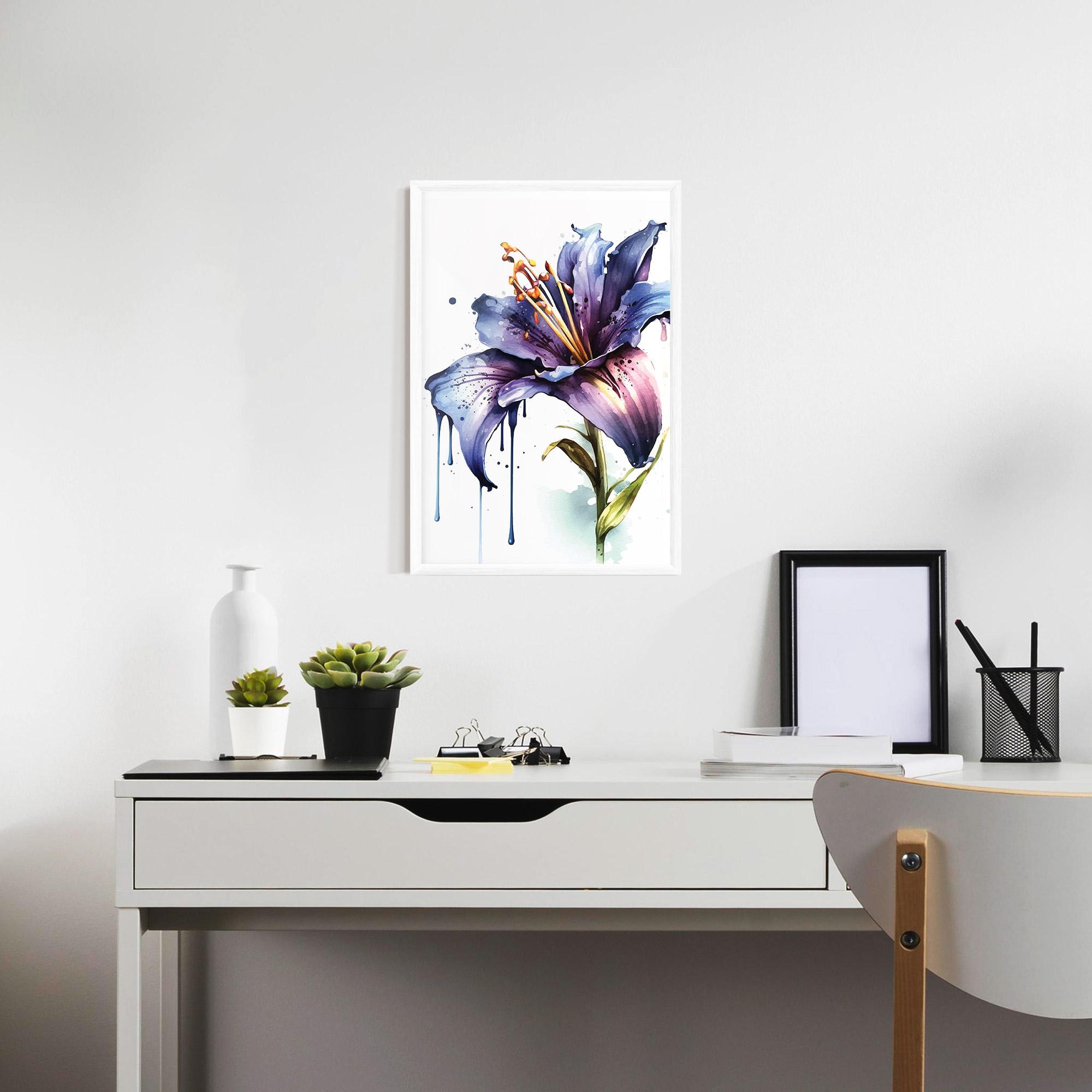 Poster Înrămat Purple Orange Lily mockup 7