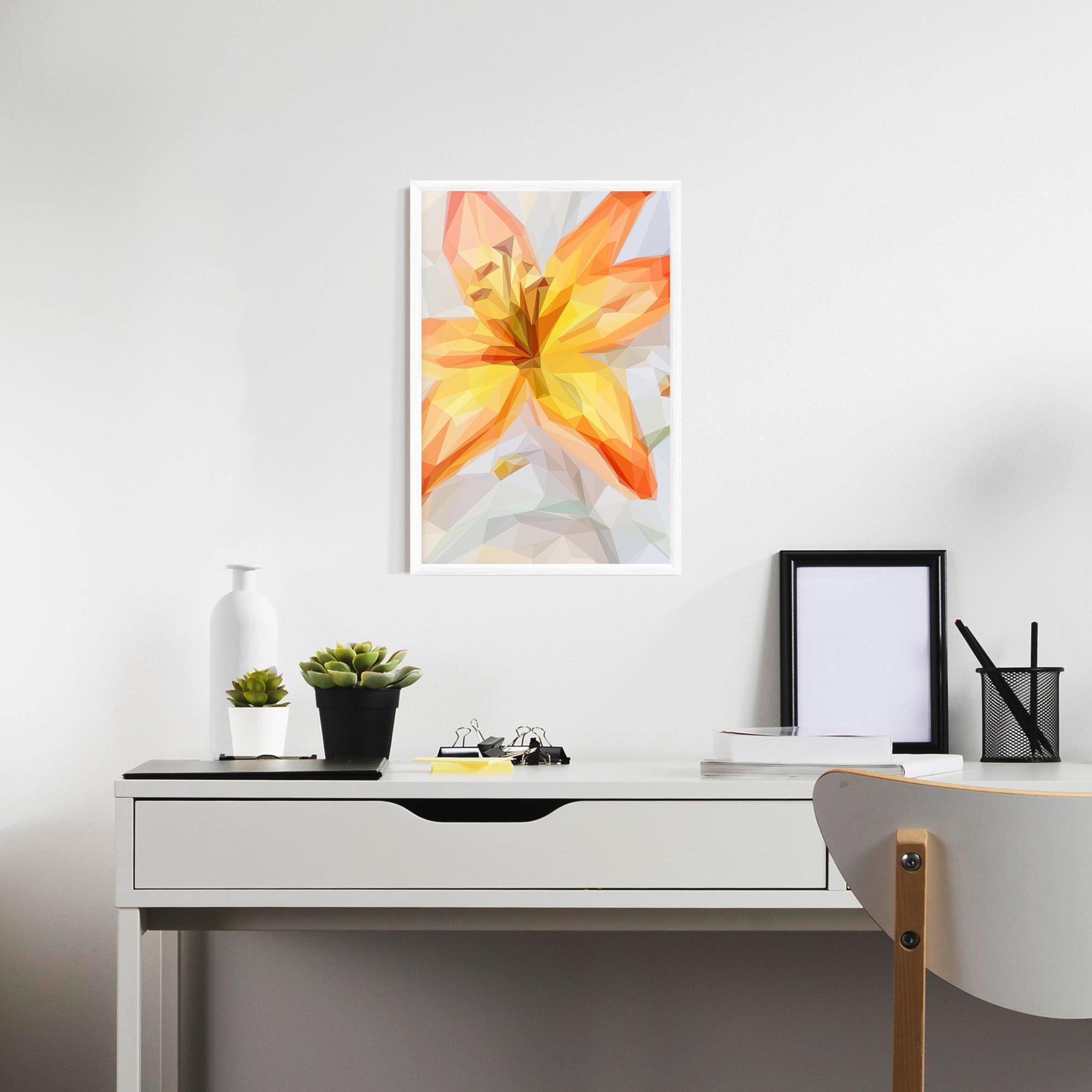 Poster Înrămat Yellow Orange Lily mockup 7
