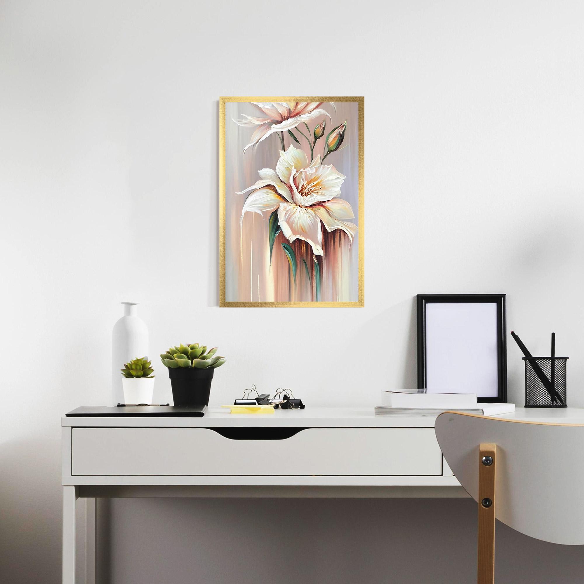 Poster Înrămat Abstract Lily Painting mockup 7