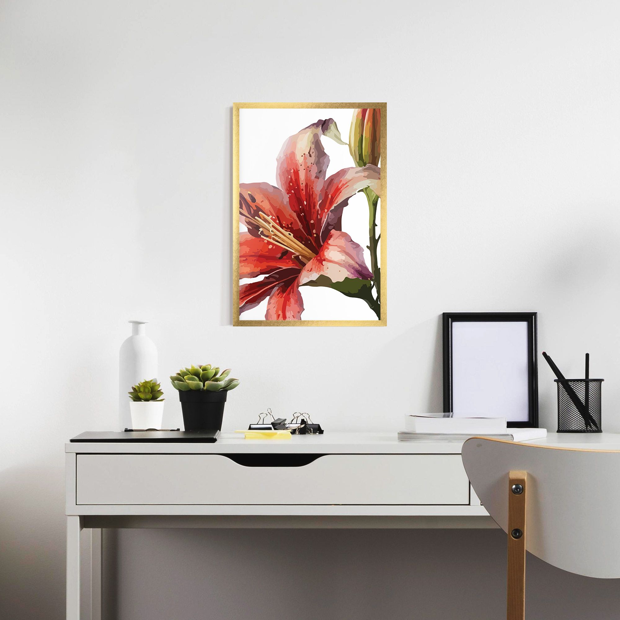 Pretty Red Purple Lily mockup 7