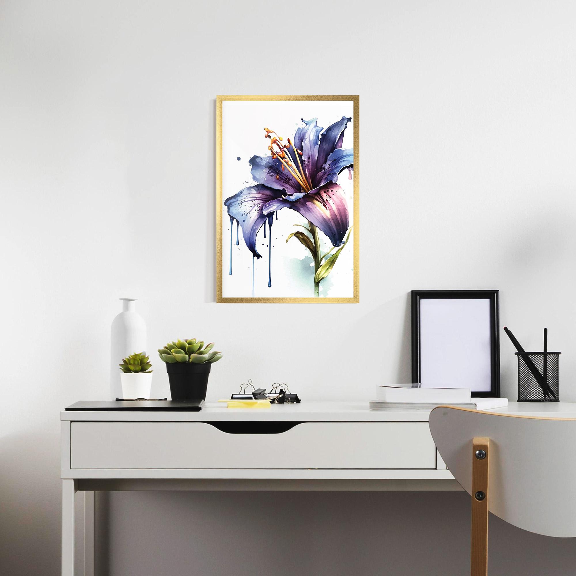 Poster Înrămat Purple Orange Lily mockup 7