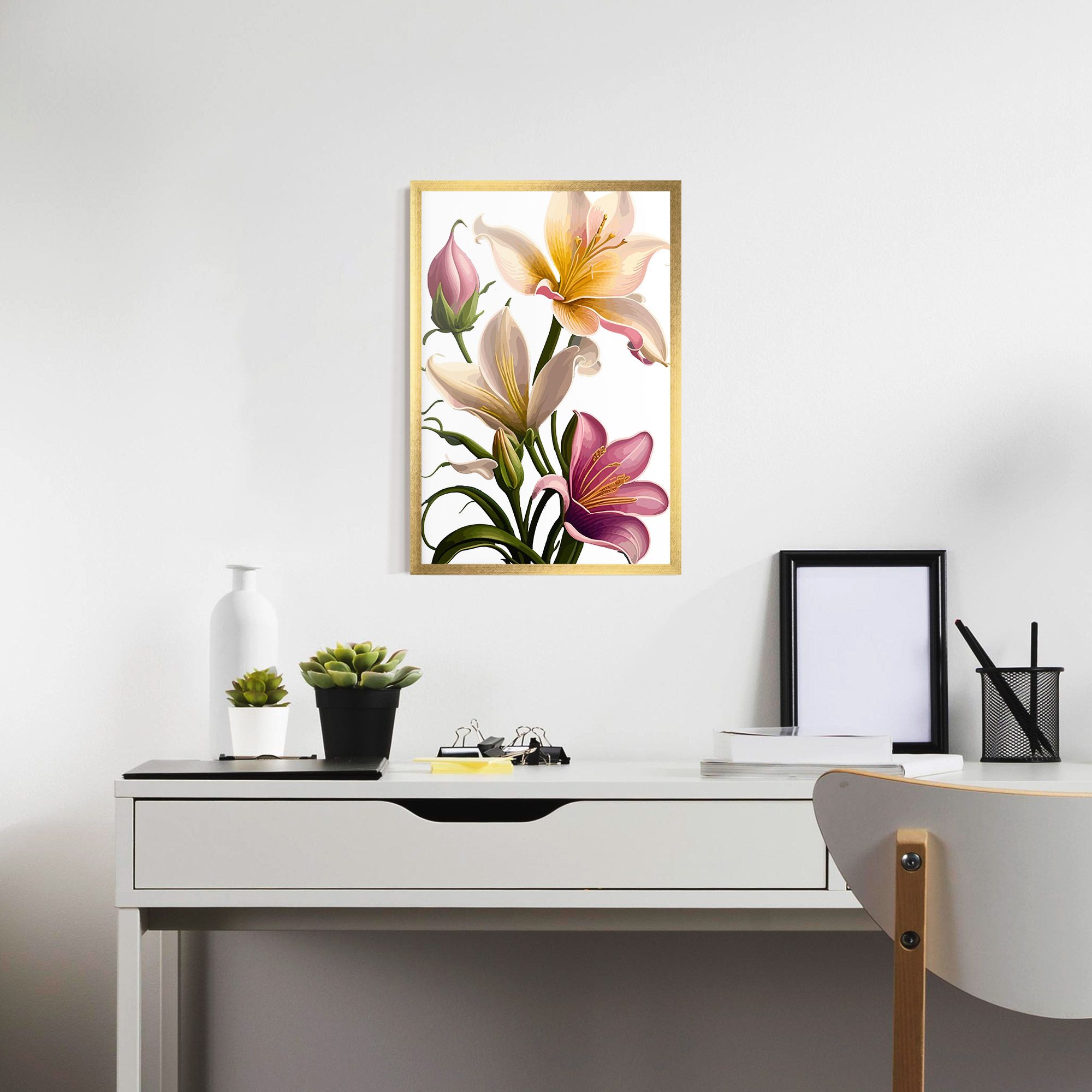 Purple White Lily mockup 7