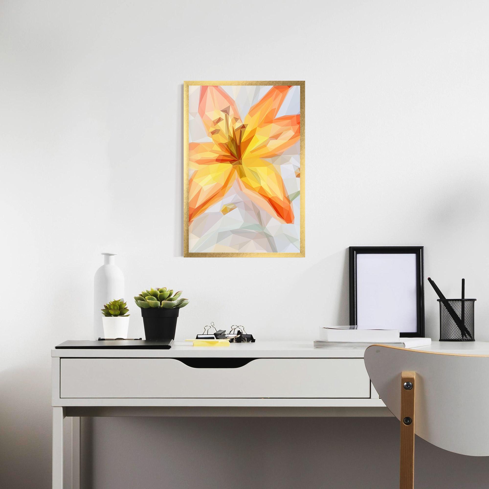 Poster Înrămat Yellow Orange Lily mockup 7