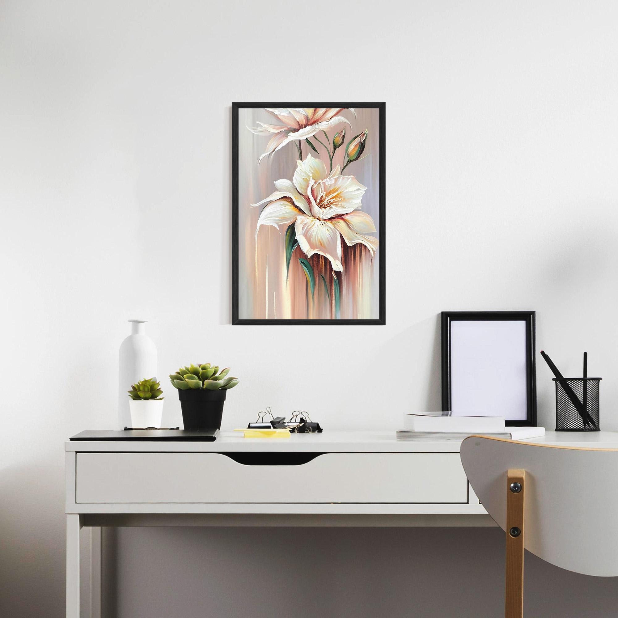 Poster Înrămat Abstract Lily Painting mockup 7