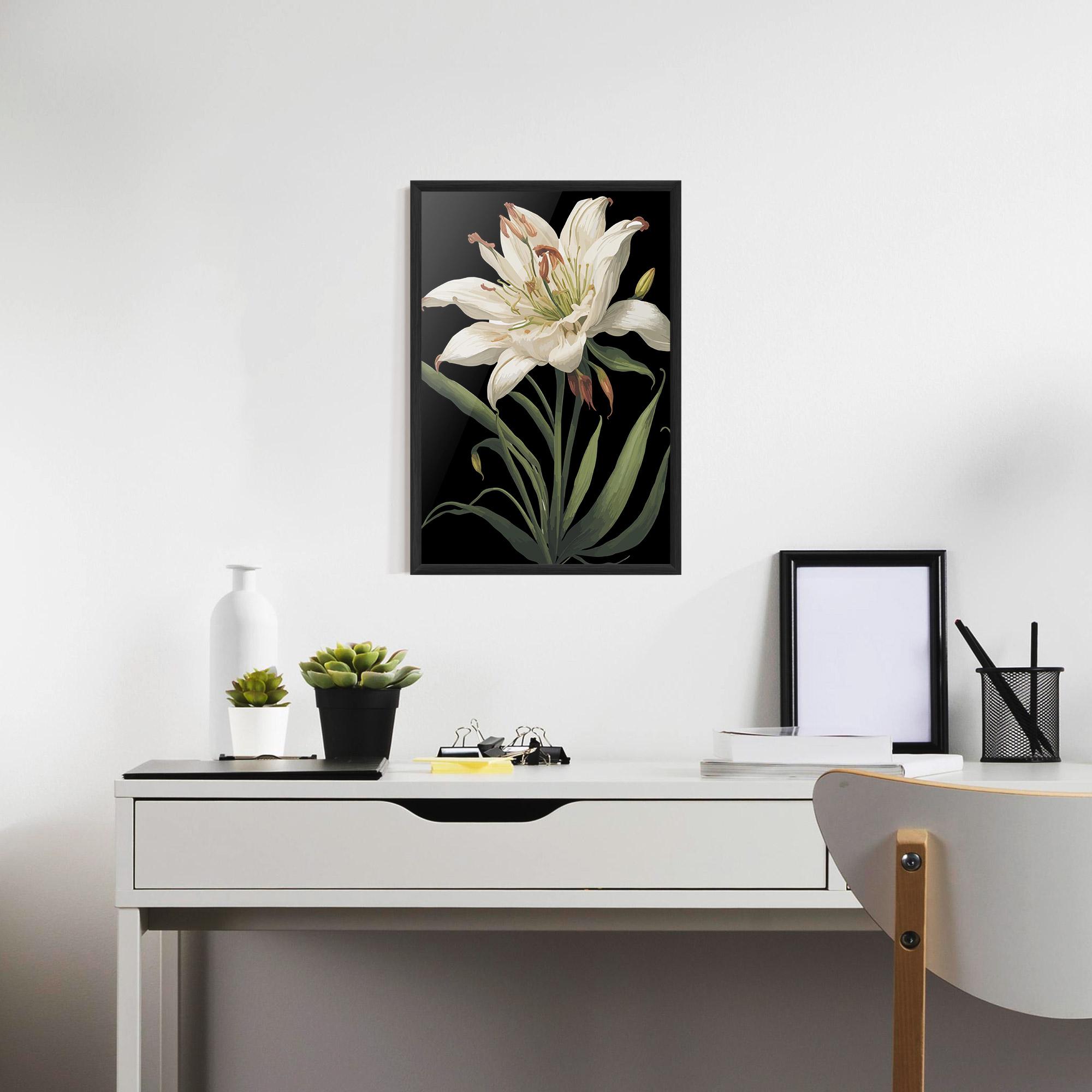 Poster Înrămat Columbia White Lily mockup 7