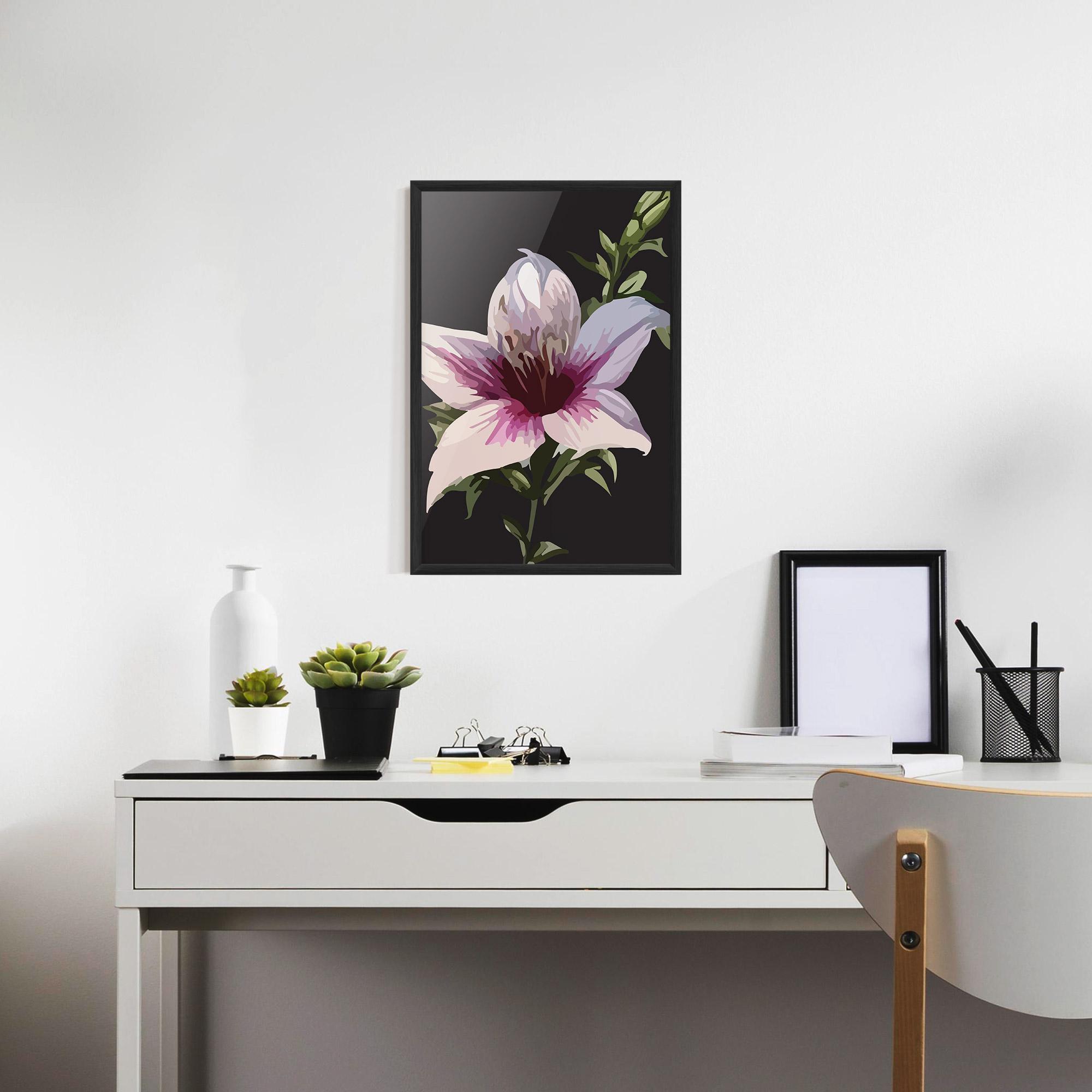 Poster Înrămat Pink Pretty Lily mockup 7