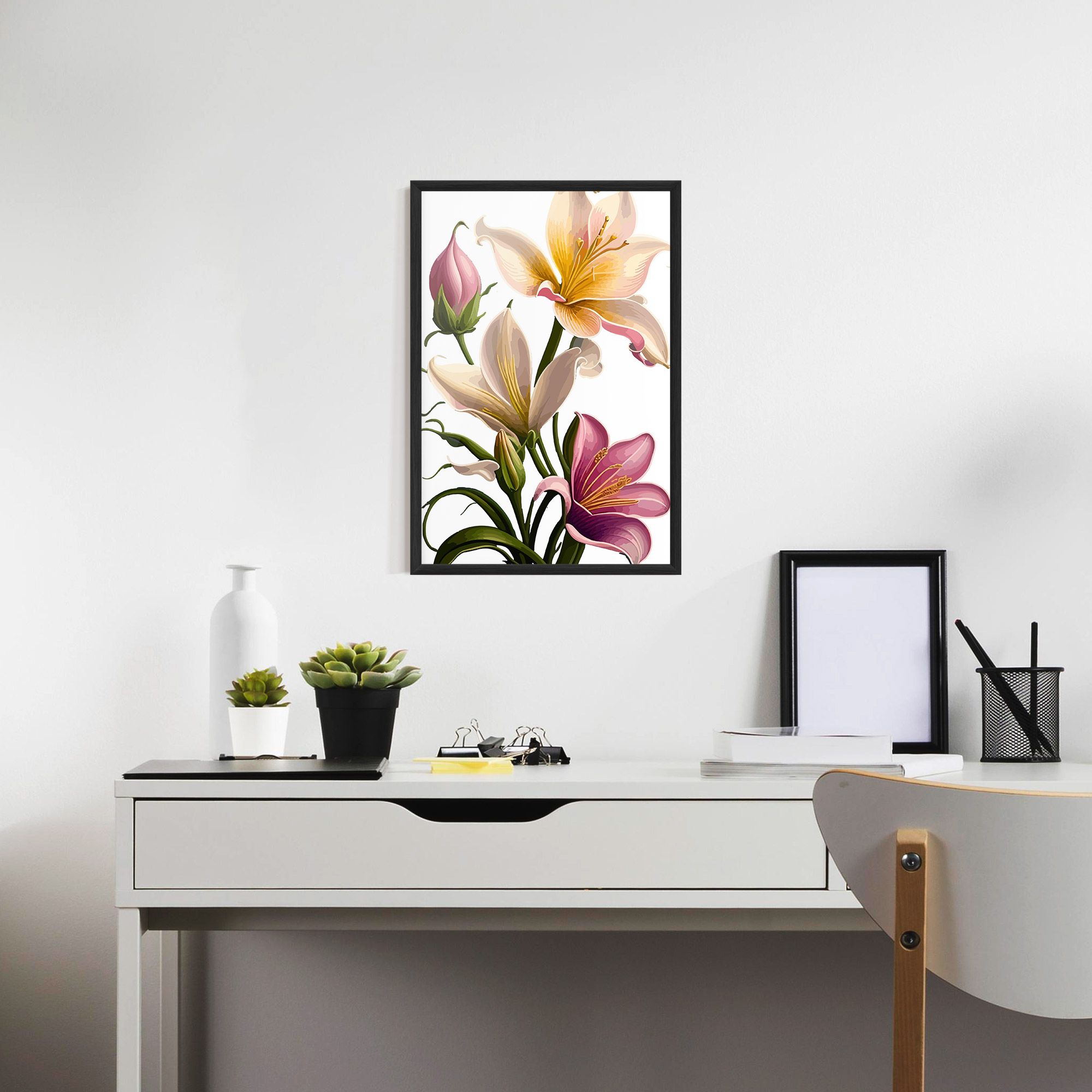 Purple White Lily mockup 7