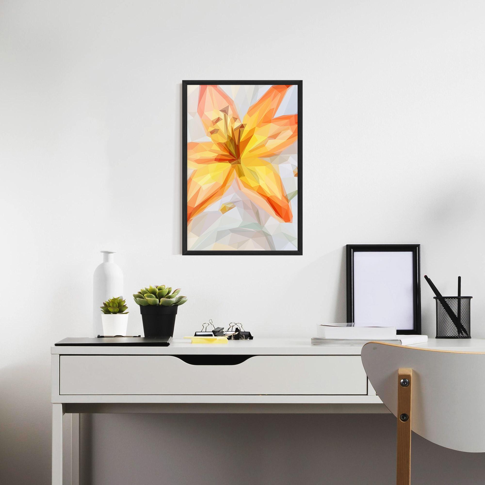 Poster Înrămat Yellow Orange Lily mockup 7