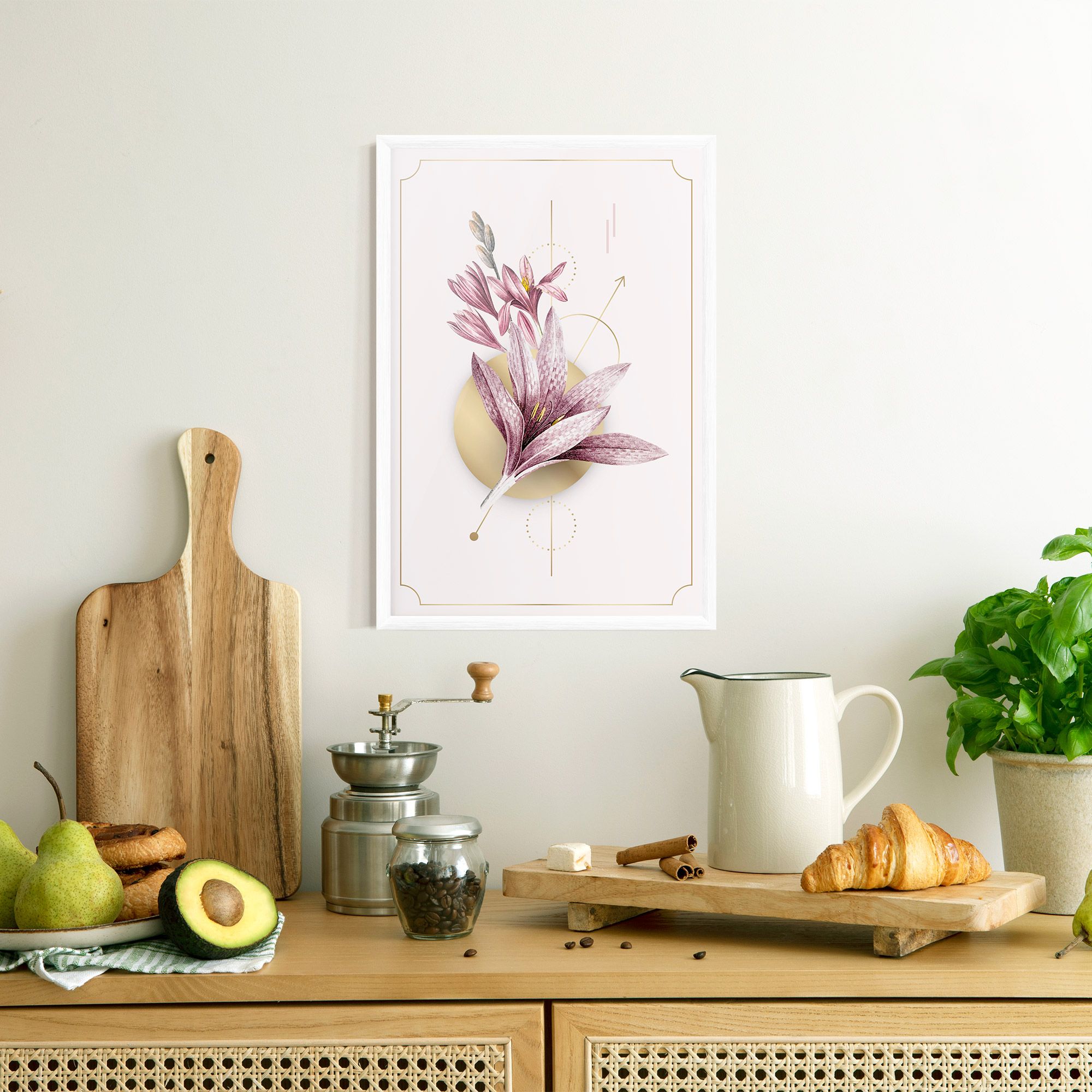 Purple Gold Lily mockup 8
