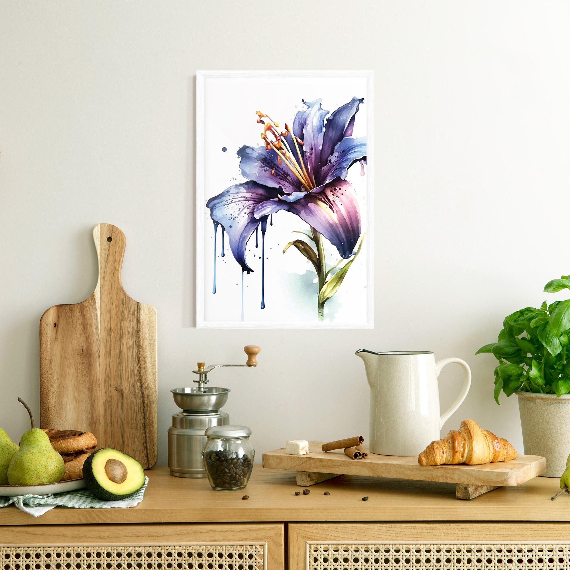 Poster Înrămat Purple Orange Lily mockup 8