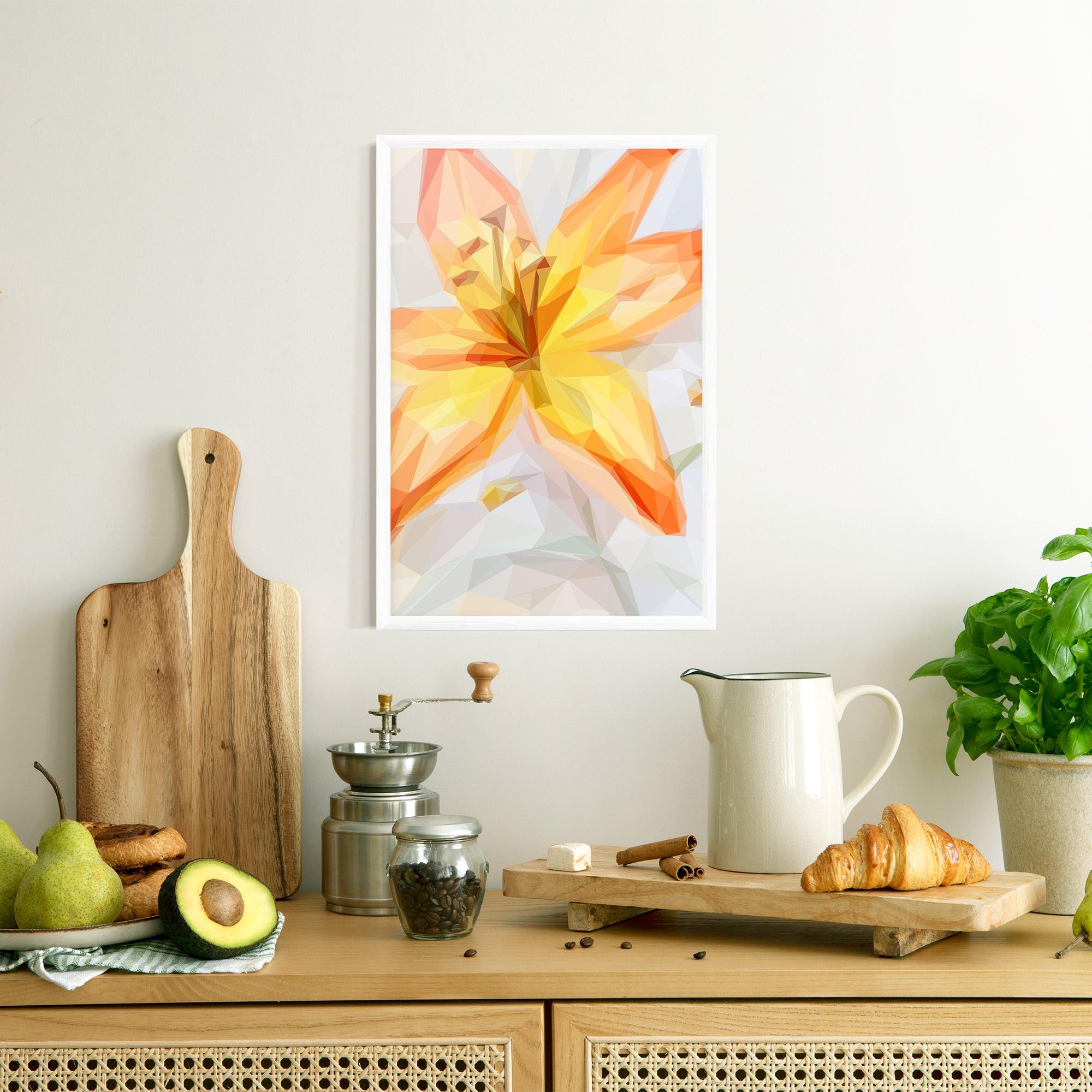Poster Înrămat Yellow Orange Lily mockup 8