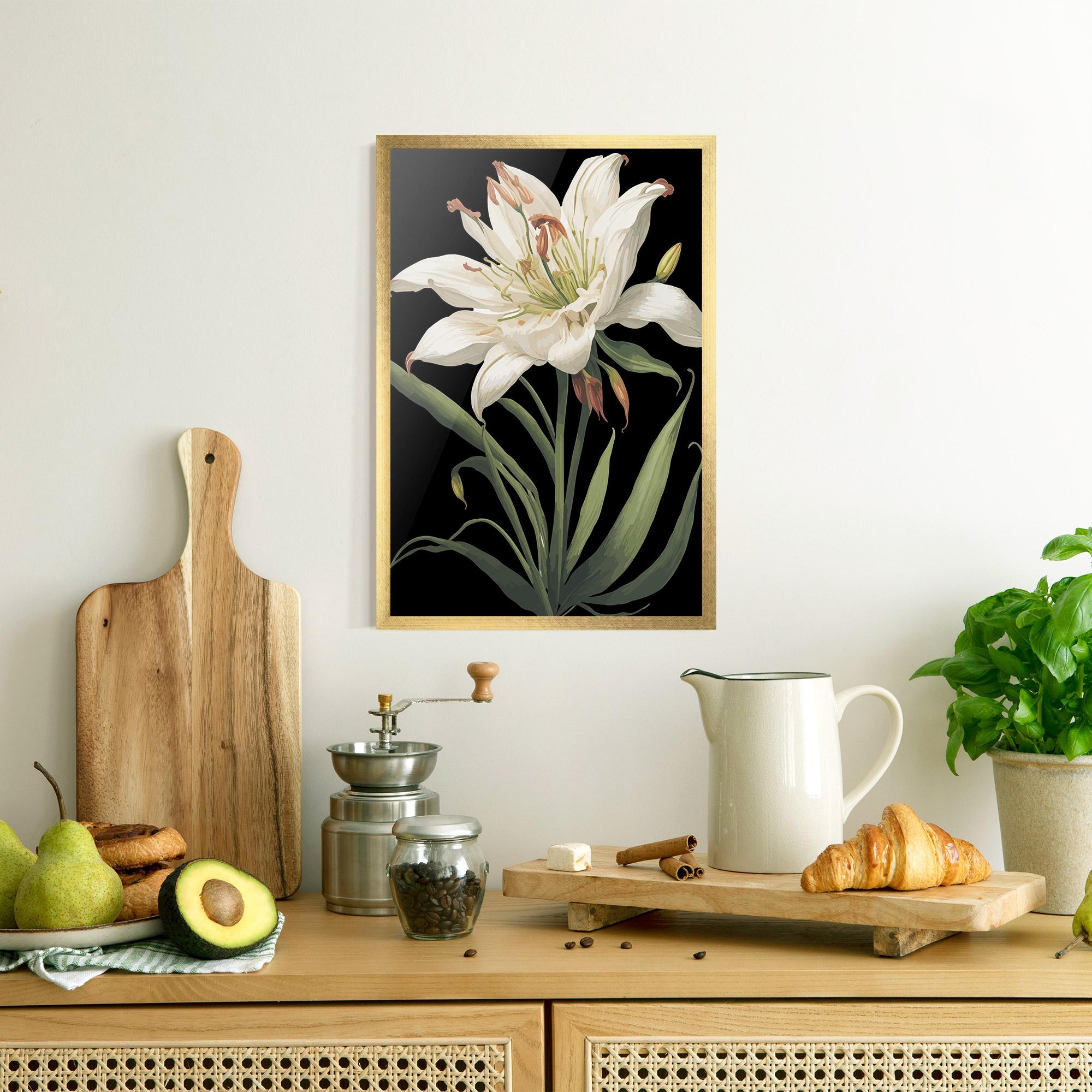 Poster Înrămat Columbia White Lily mockup 8