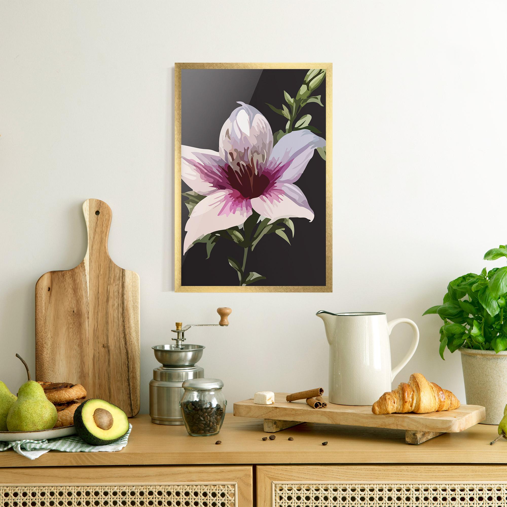 Poster Înrămat Pink Pretty Lily mockup 8