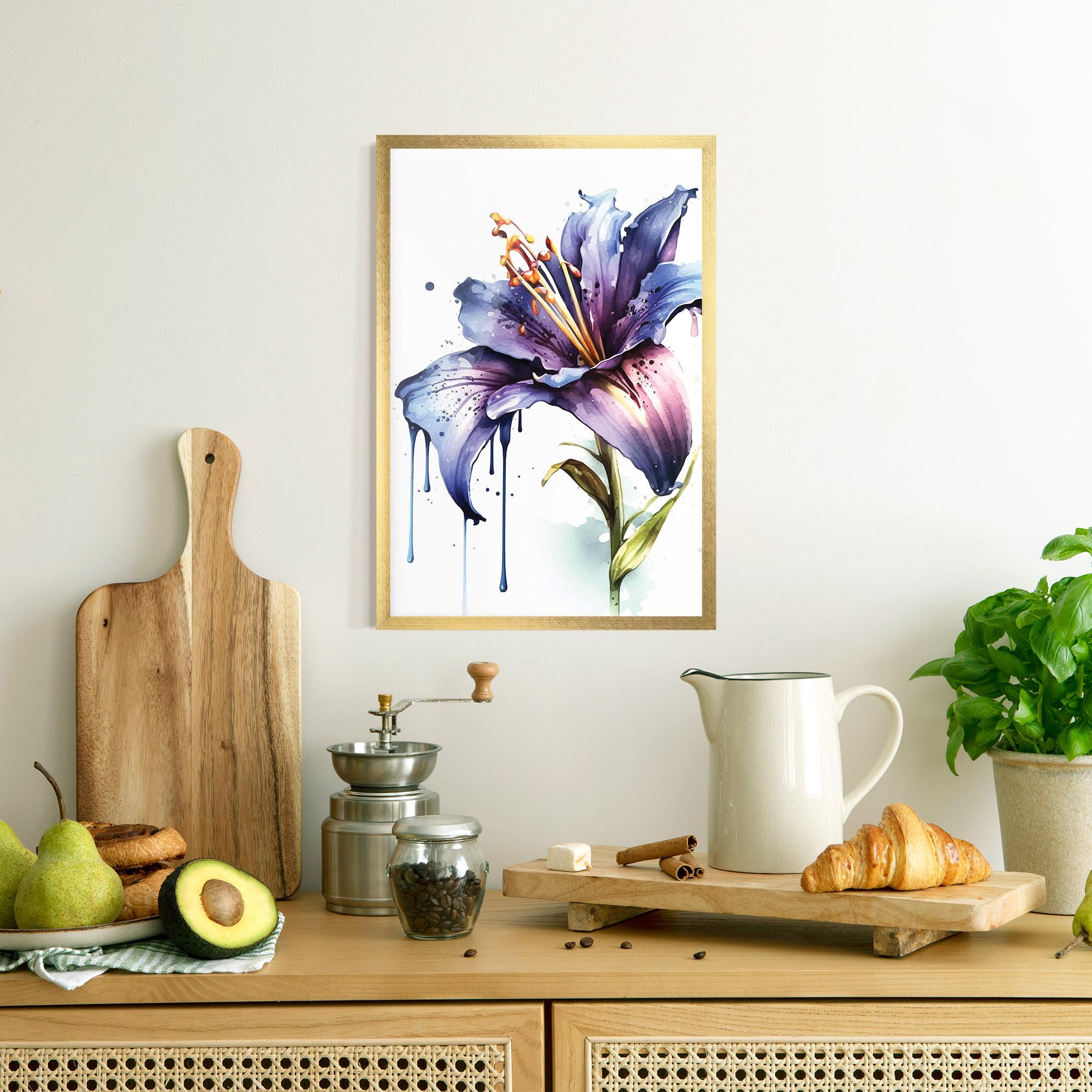 Poster Înrămat Purple Orange Lily mockup 8