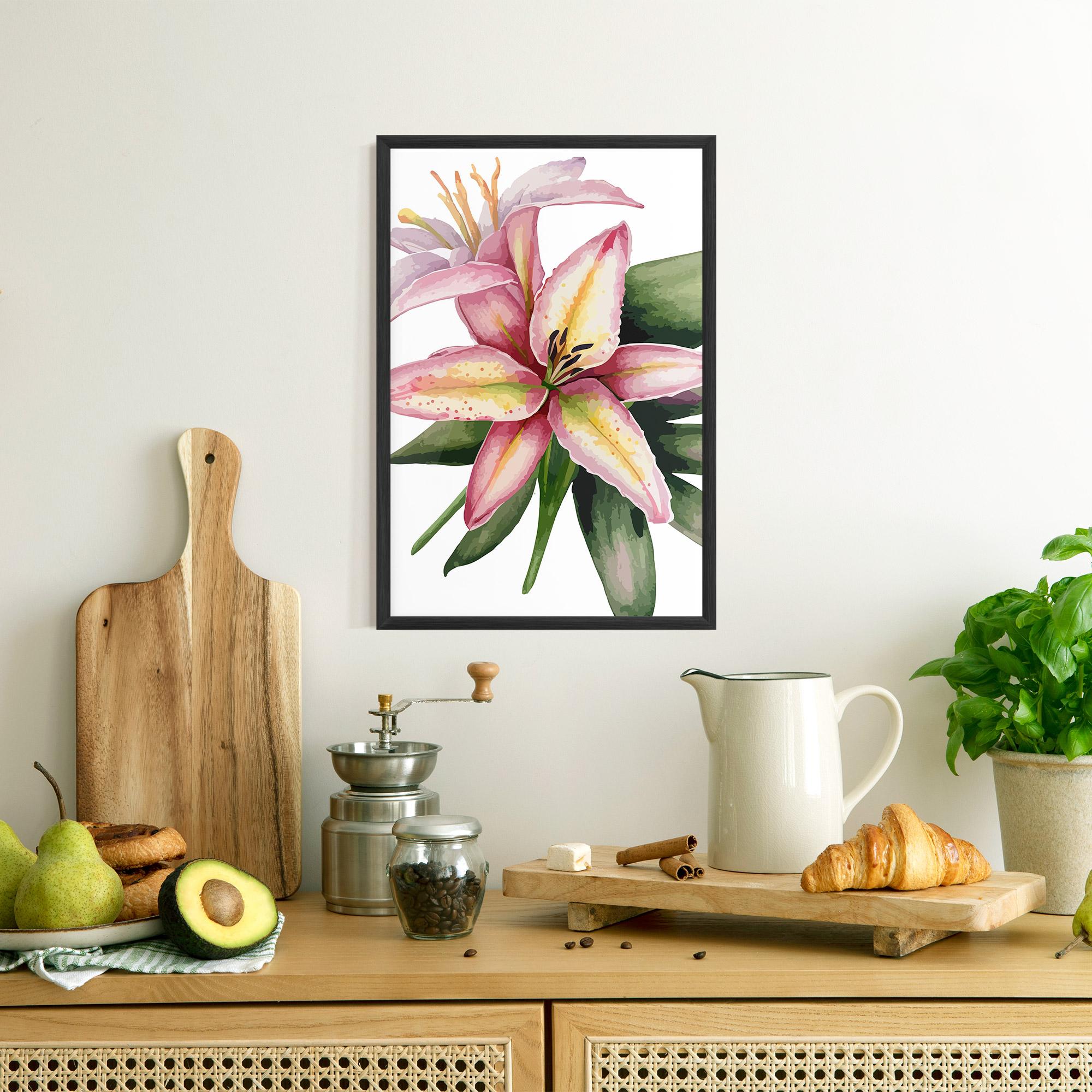 Poster Înrămat Lily Pretty Pink mockup 8