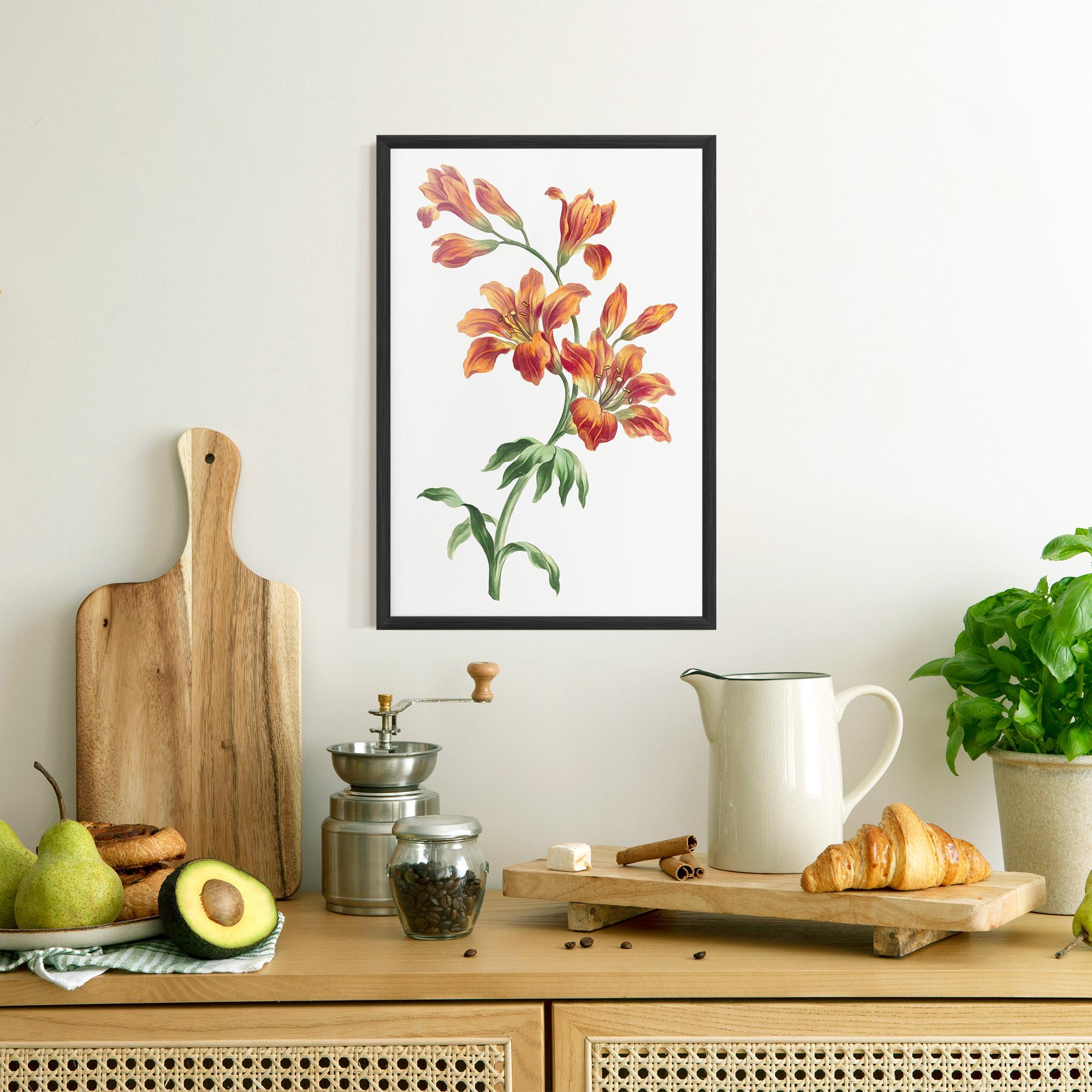 Poster Înrămat Orange Painted Lily mockup 8