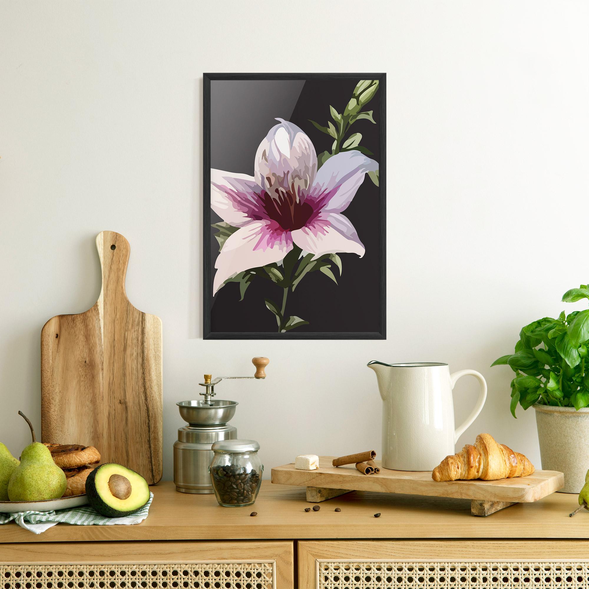 Poster Înrămat Pink Pretty Lily mockup 8