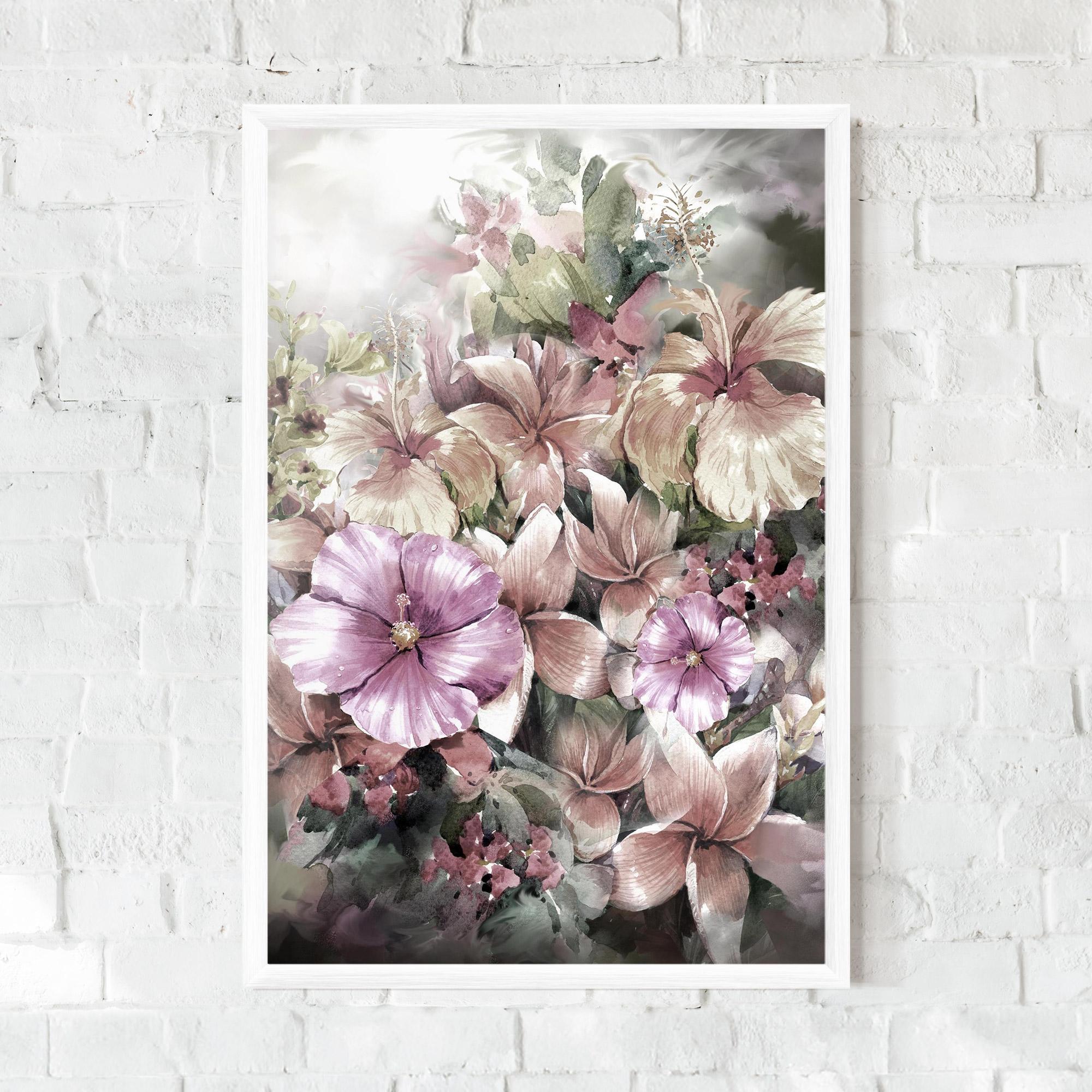 Poster Înrămat Contrastul De Flori mockup 0