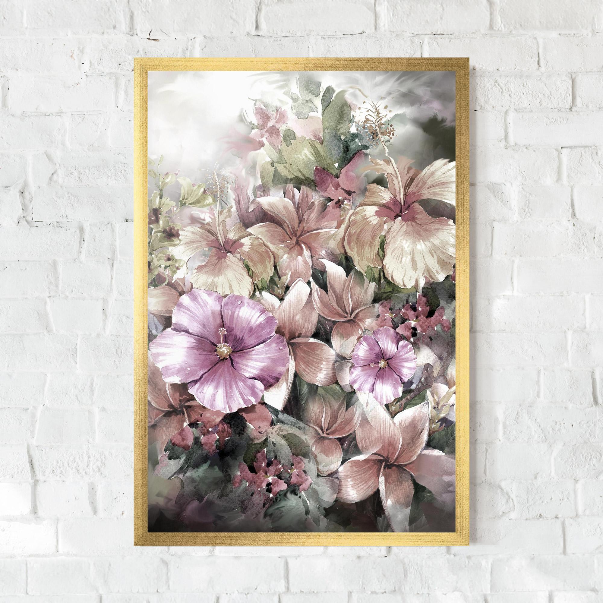 Poster Înrămat Contrastul De Flori mockup 0