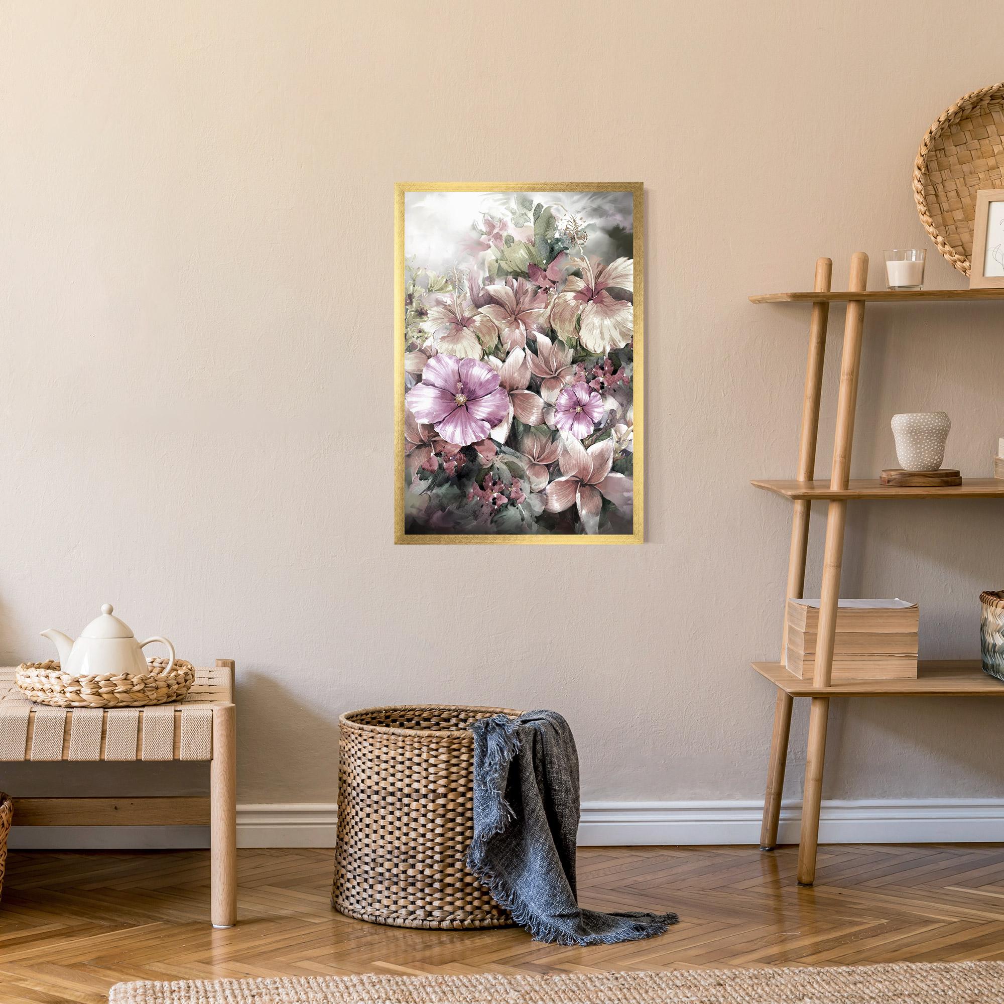 Poster Înrămat Contrastul De Flori mockup 9